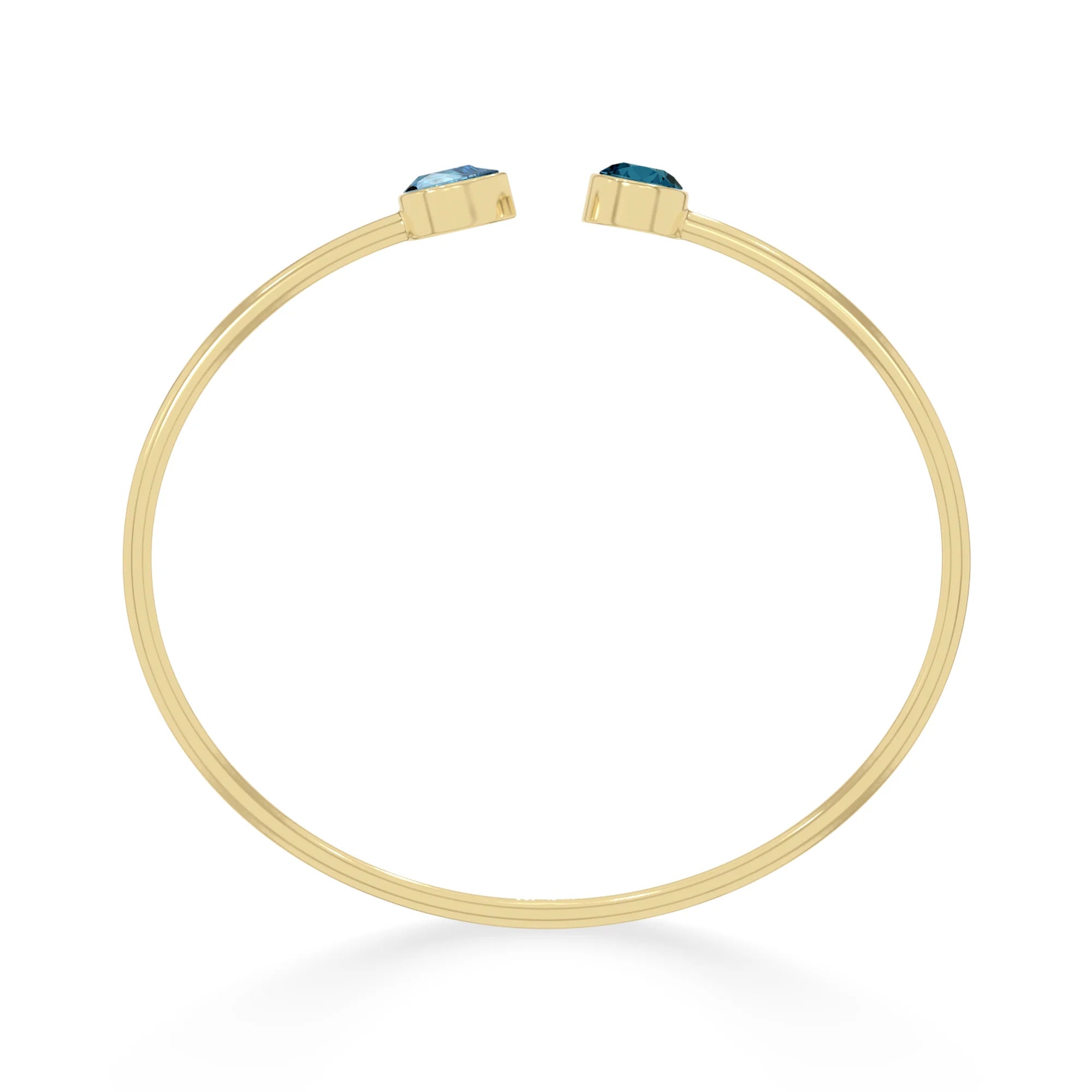 swiss blue topaz cut bracelet