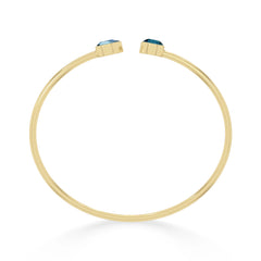 swiss blue topaz cut bracelet