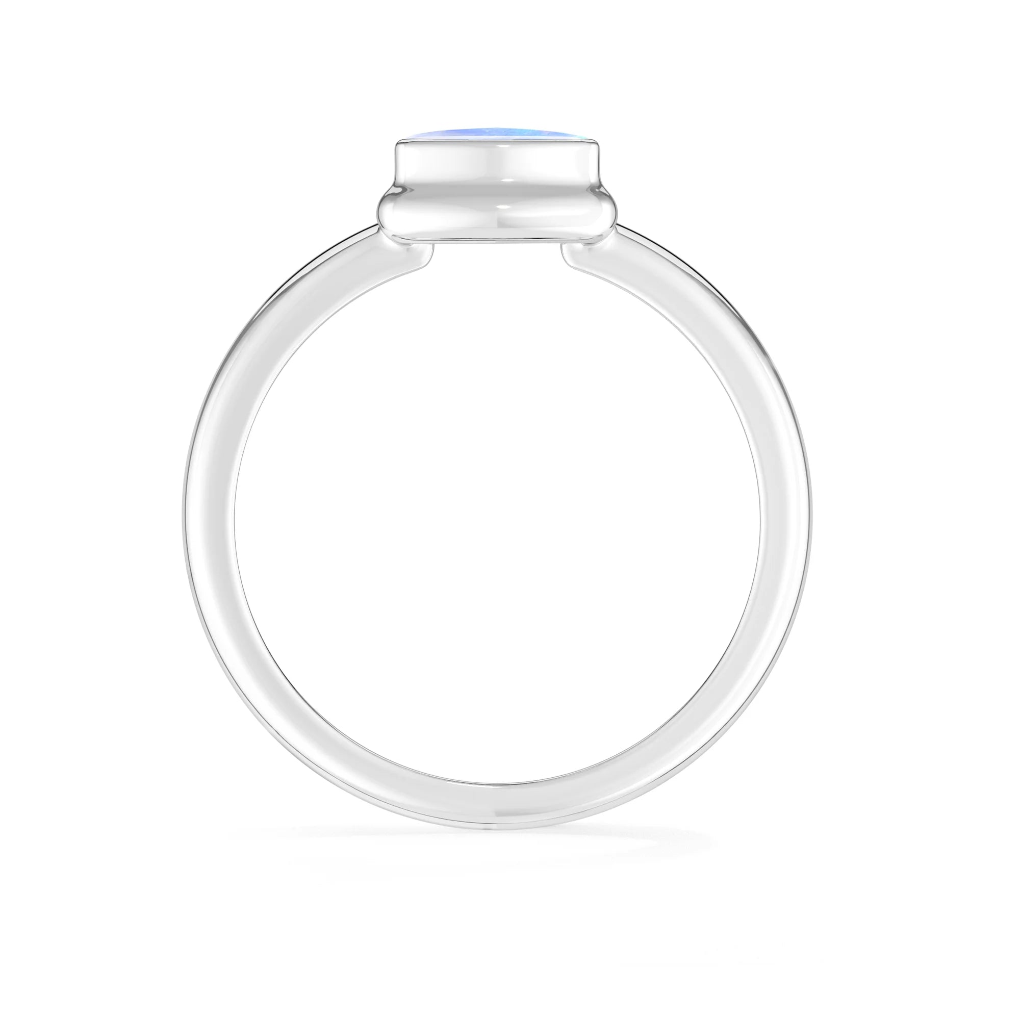 purple-moonstone bezel-set ring