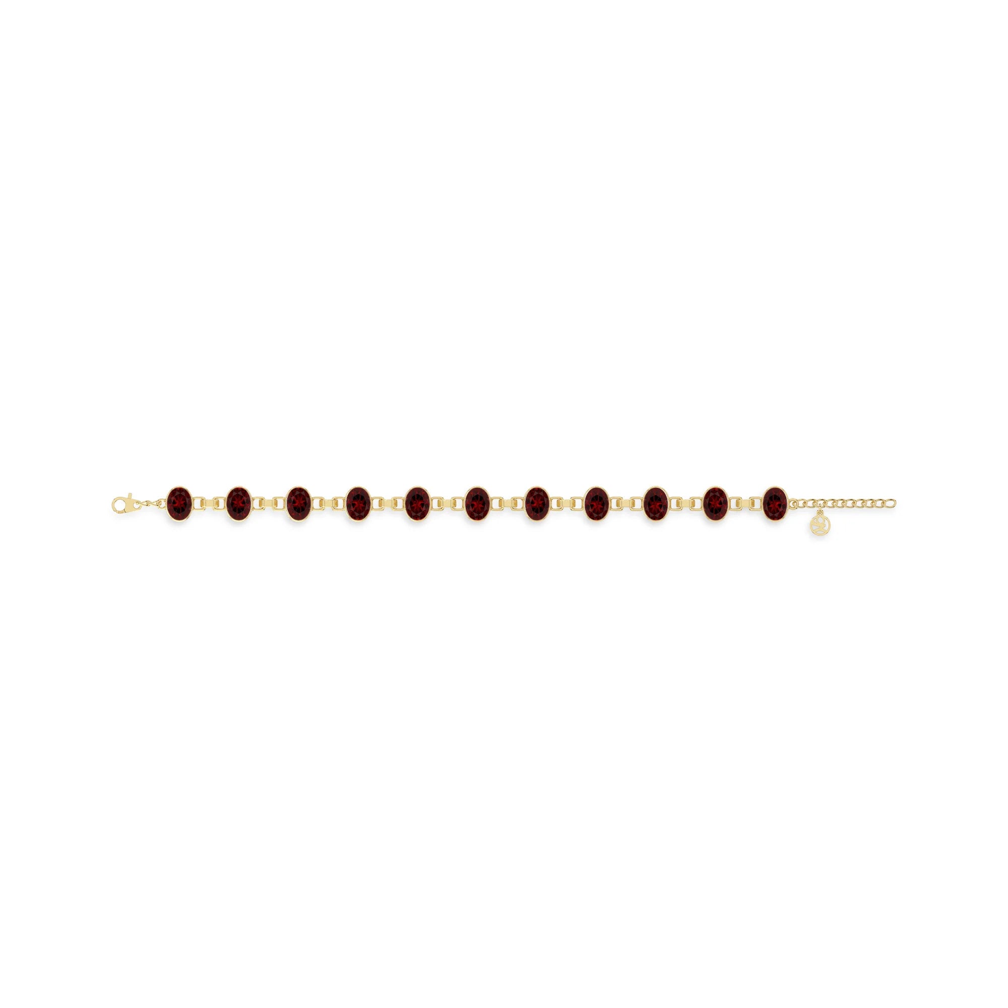 red-garnet chain bracelet