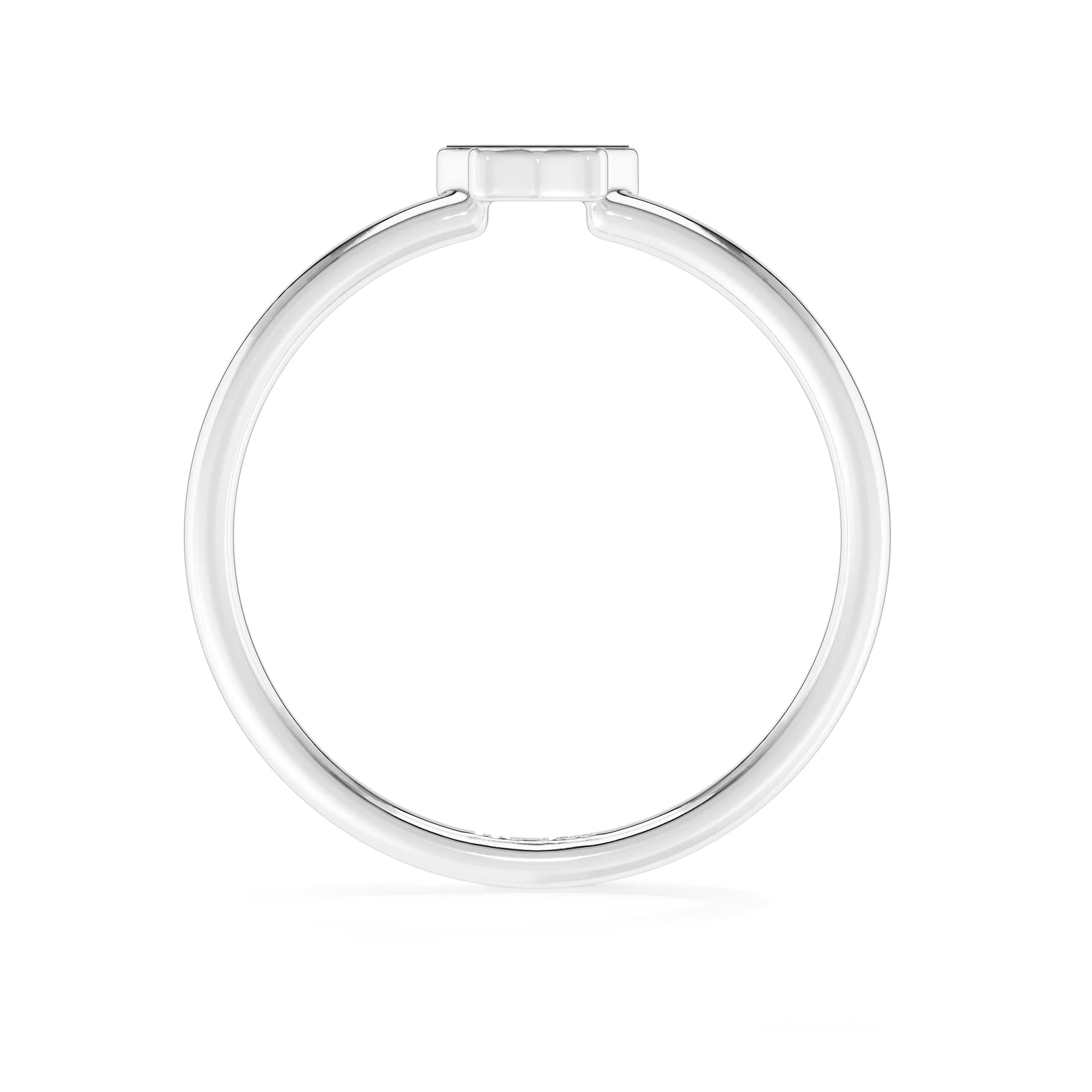 black tourmaline stackable bezel-set ring