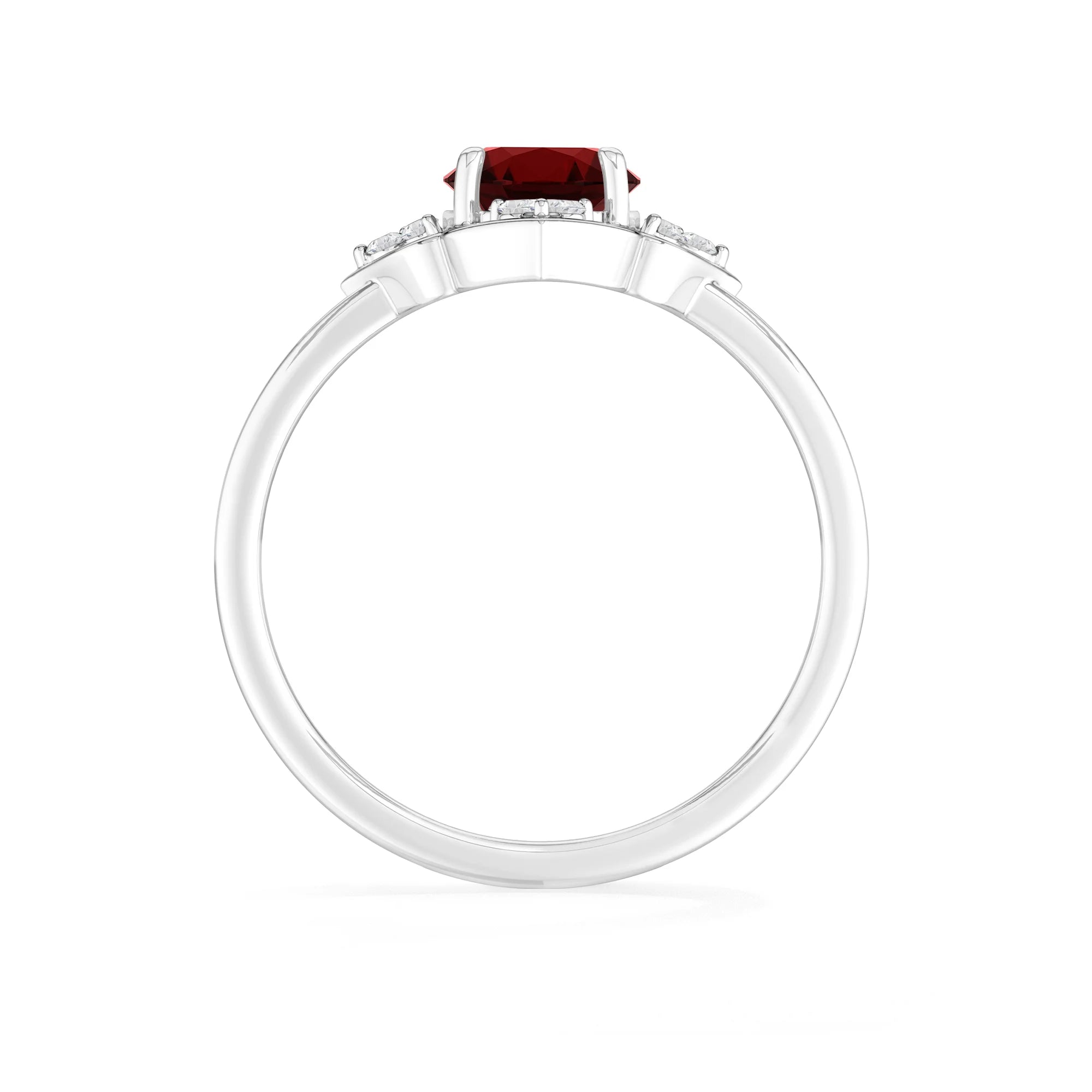 garnet prong-set ring