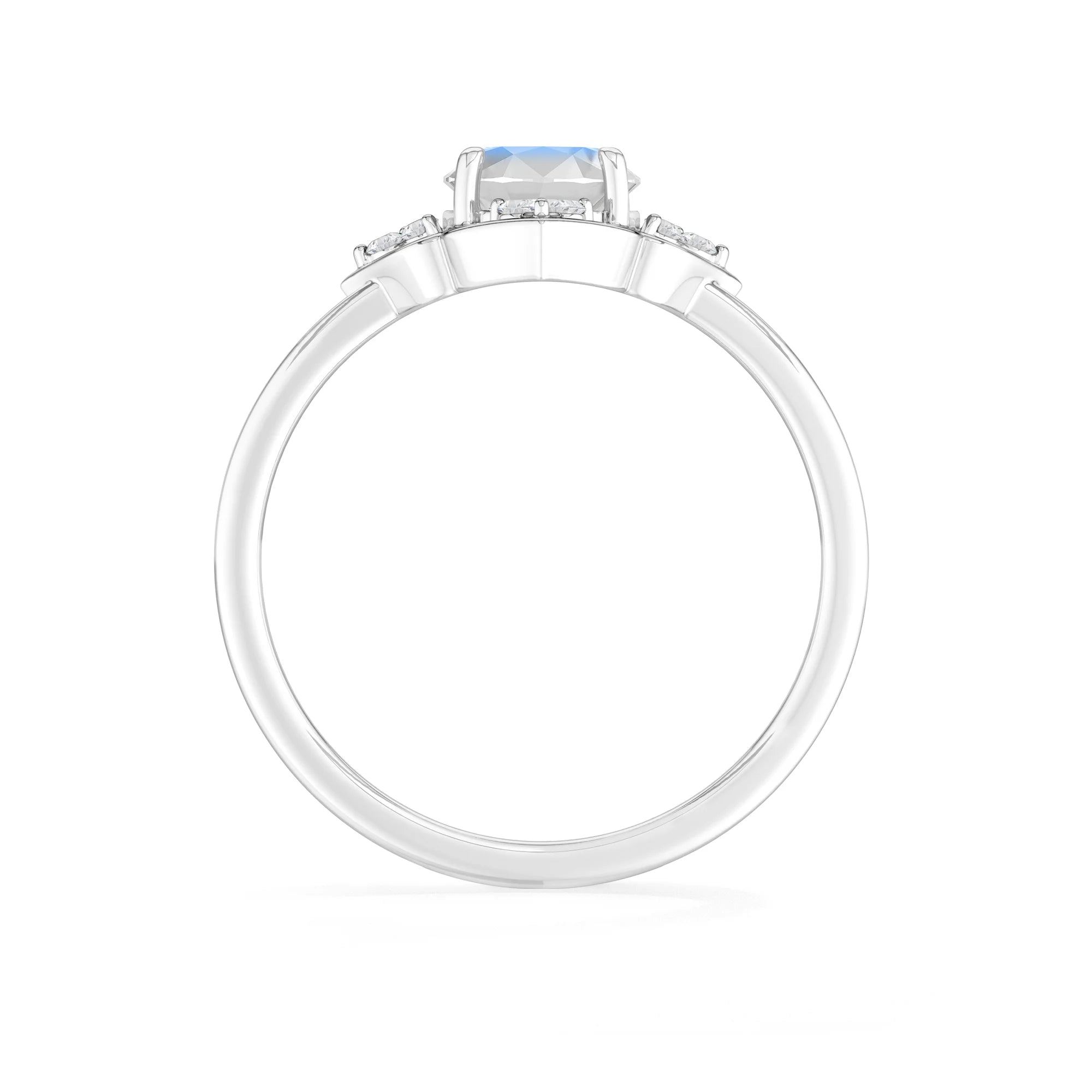 rainbow-moonstone prong-set ring