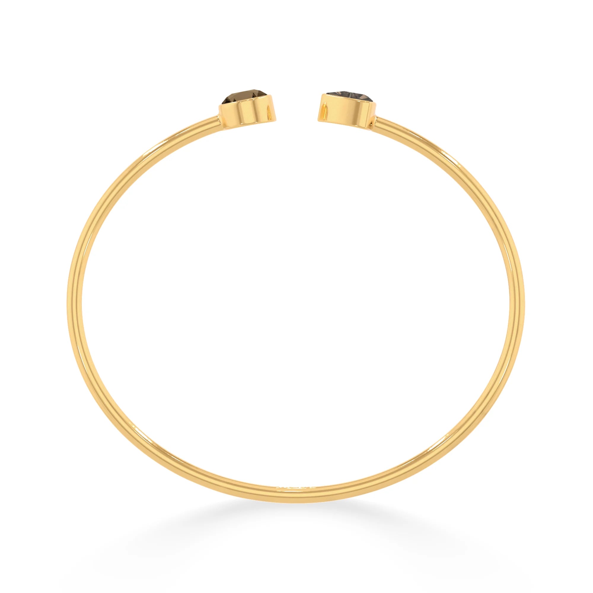smoky quartz cut bracelet