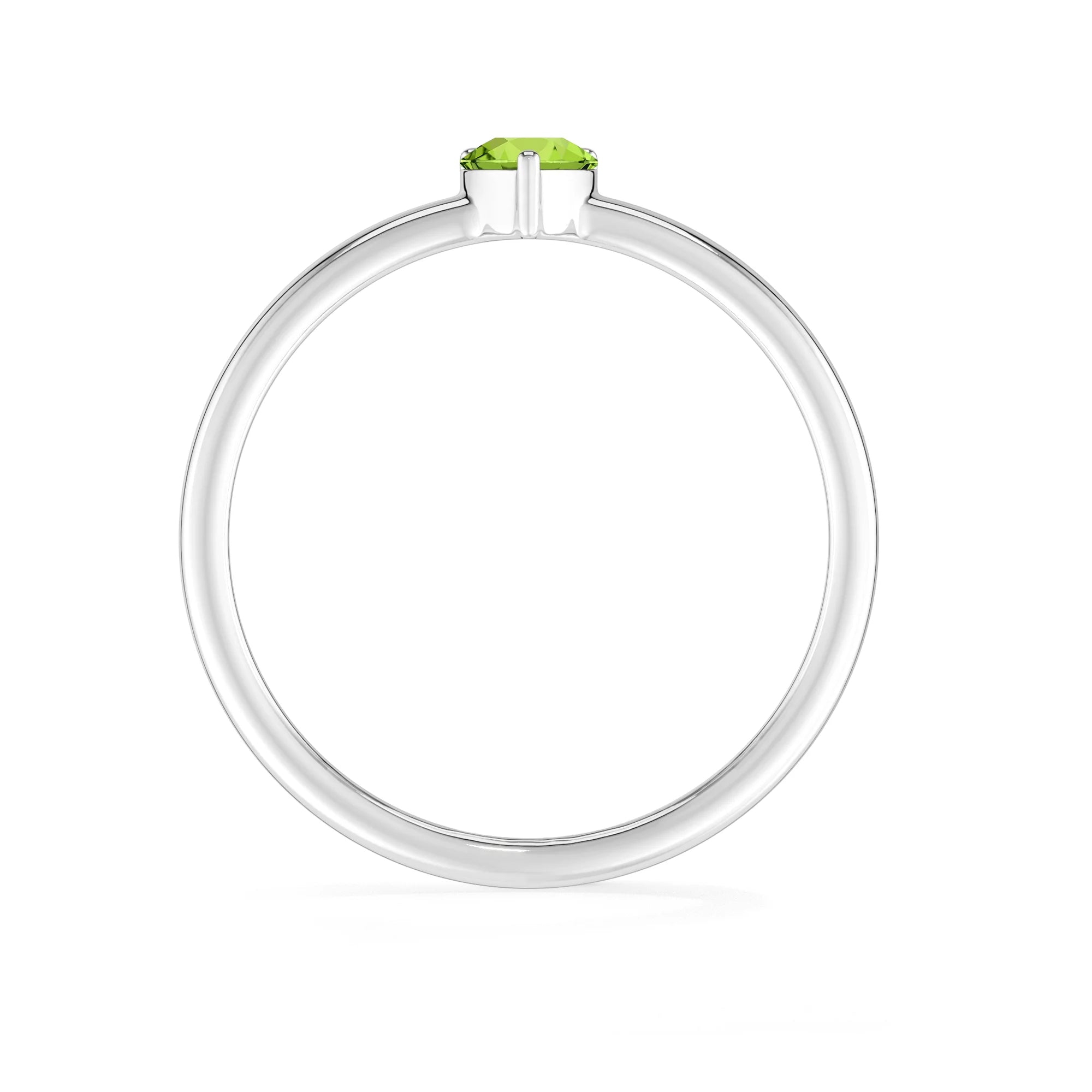 peridot stackable prong-set ring