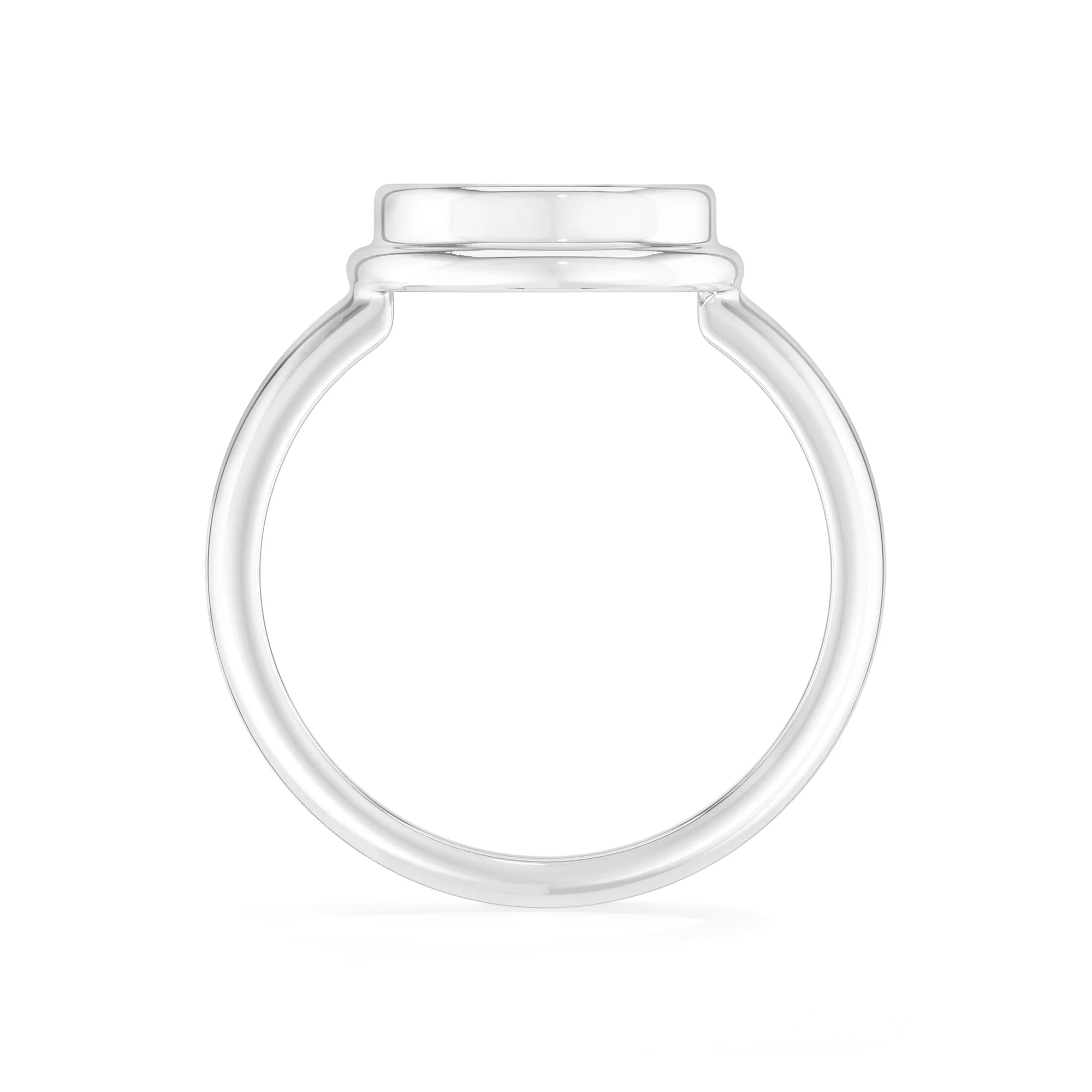 ammonite bezel-set ring