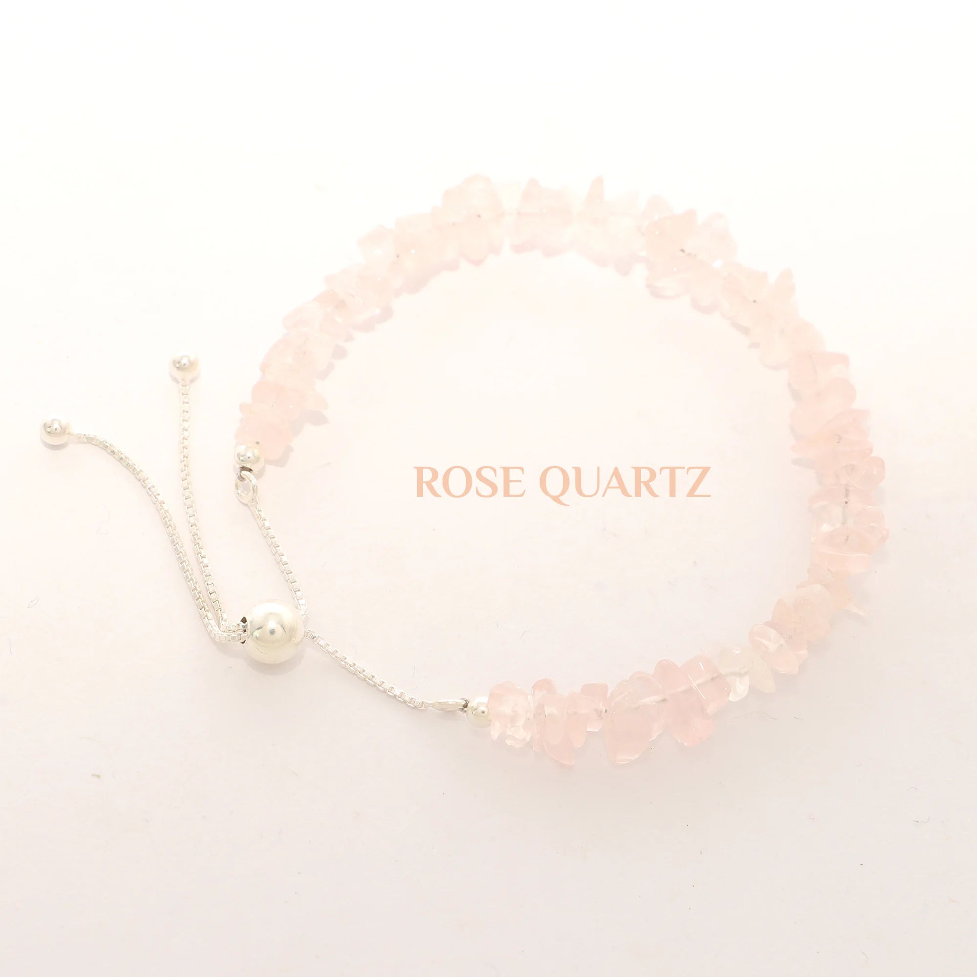 rose quartz rough bracelet