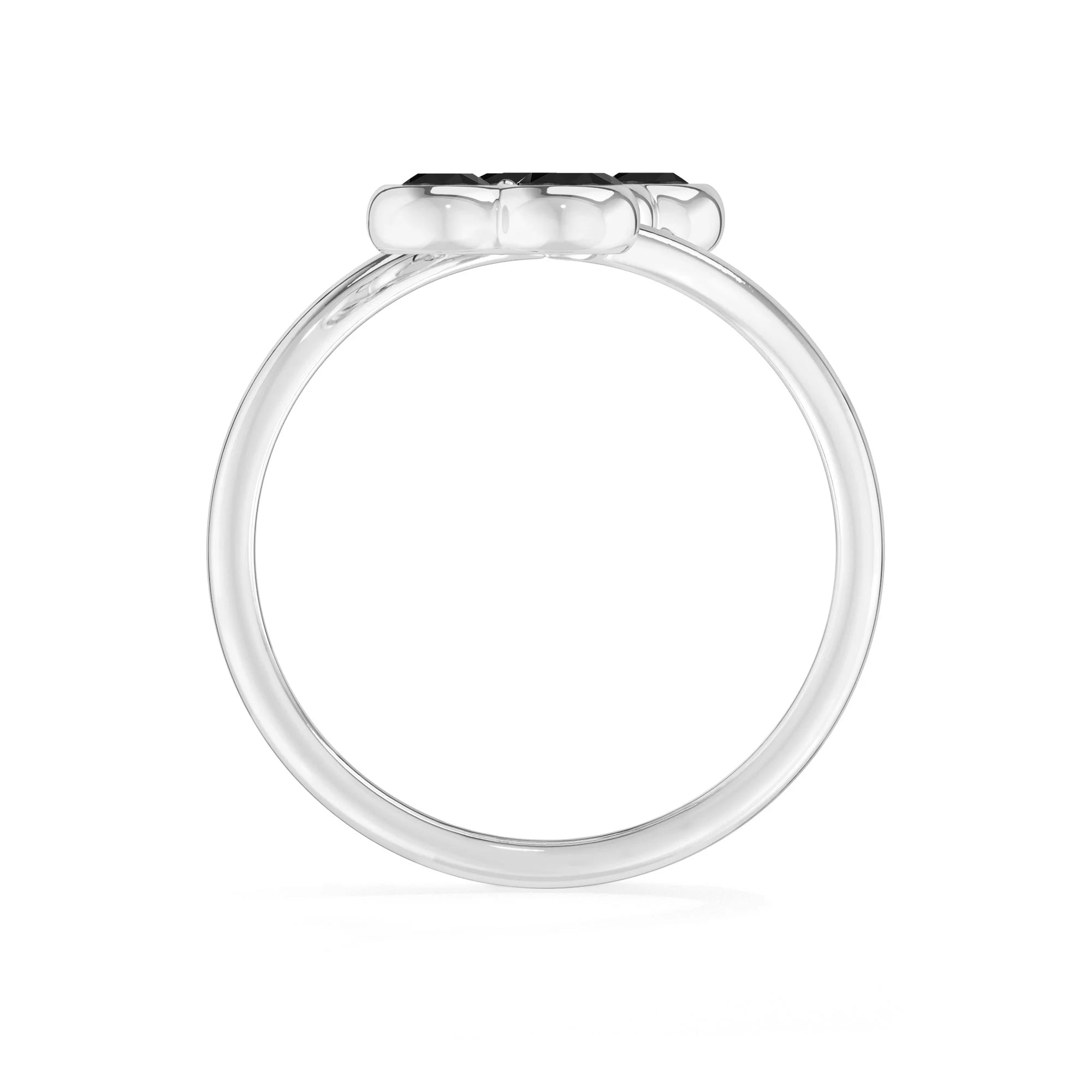 black-tourmaline bezel-set ring