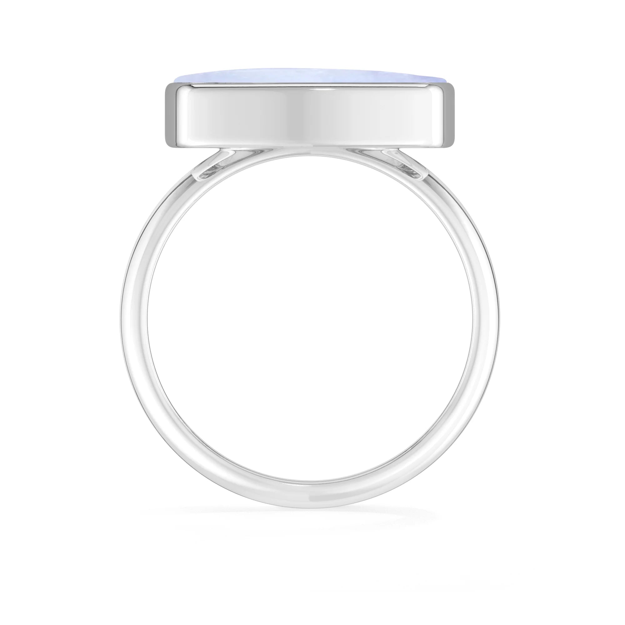 purple-moonstone bezel-set ring