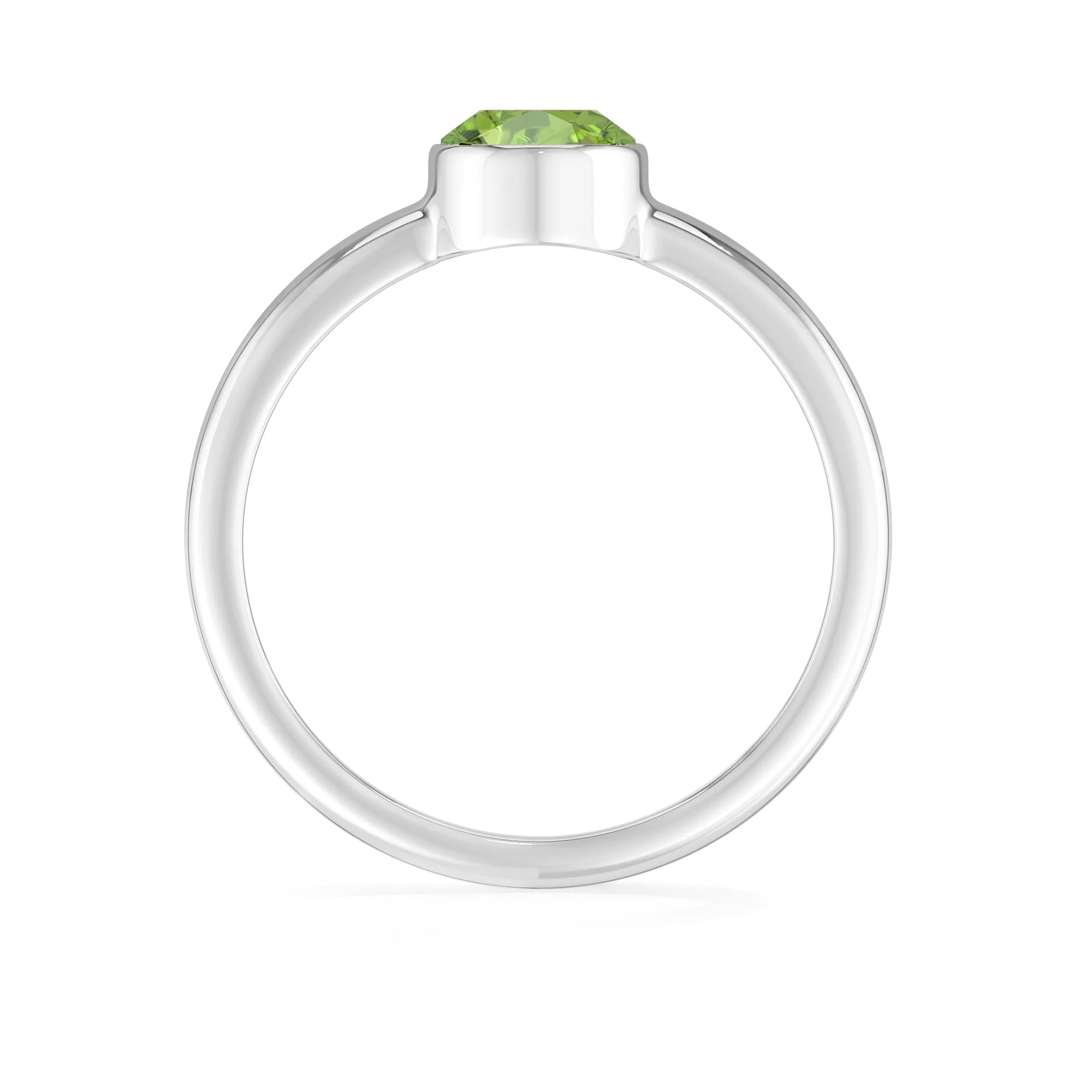 peridot bezel-set ring