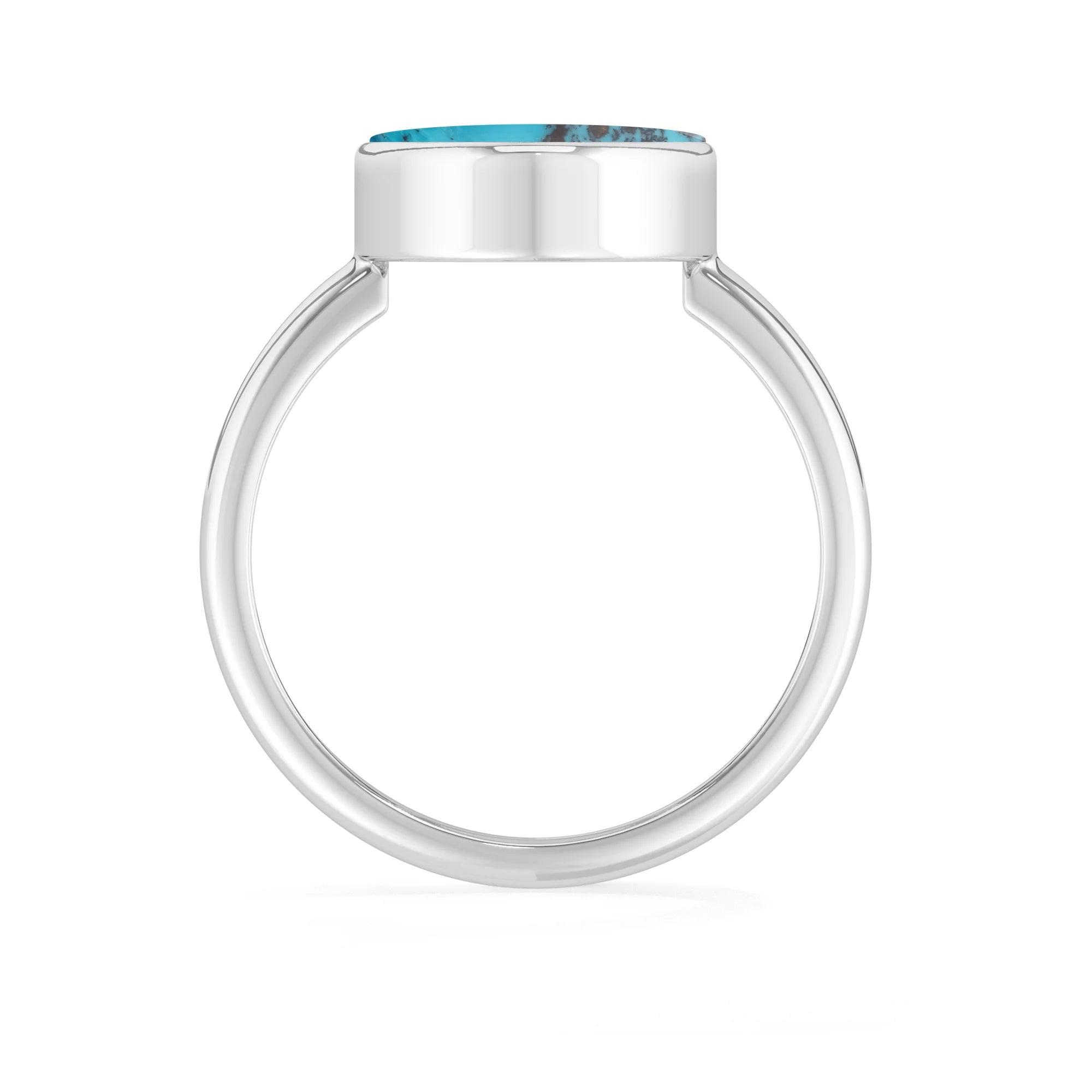 shattuckite bezel-set ring