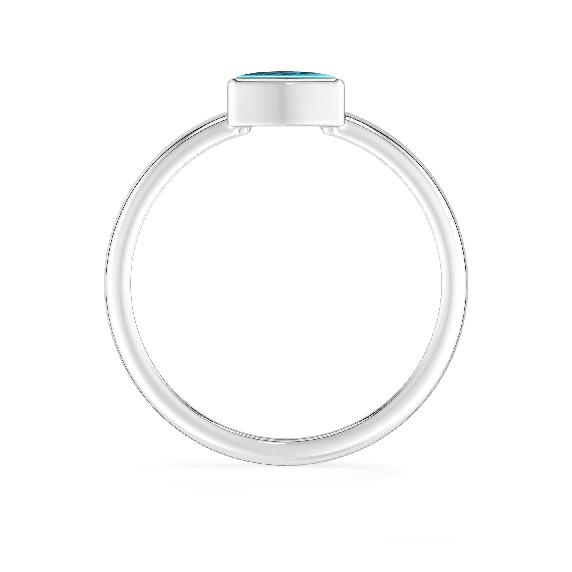 shattuckite bezel-set ring