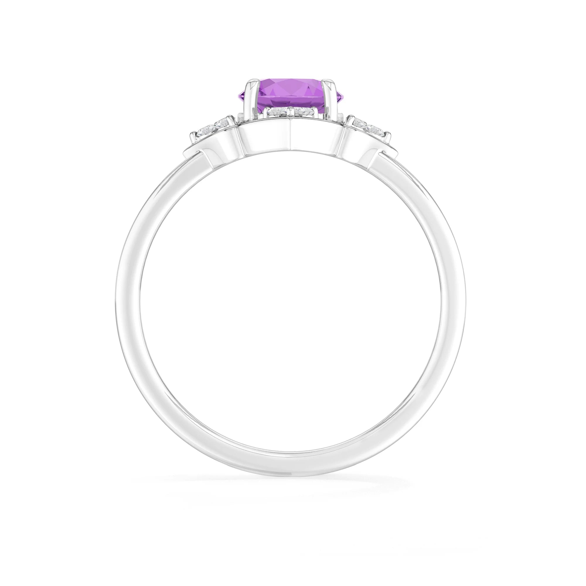 amethyst prong-set ring