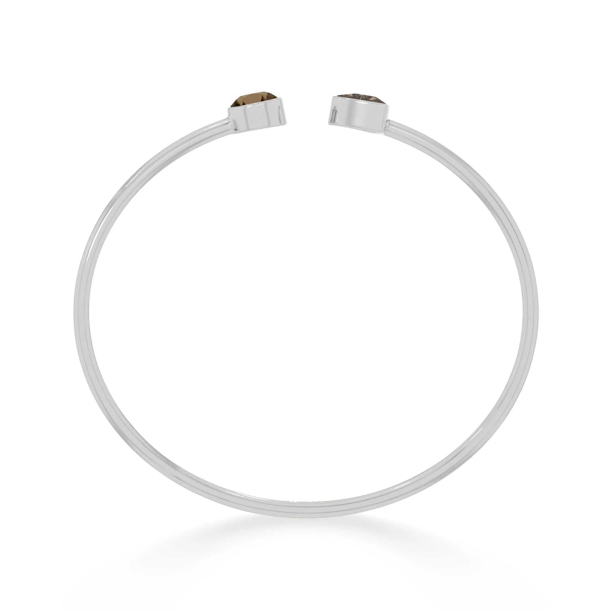 smoky quartz cut bracelet