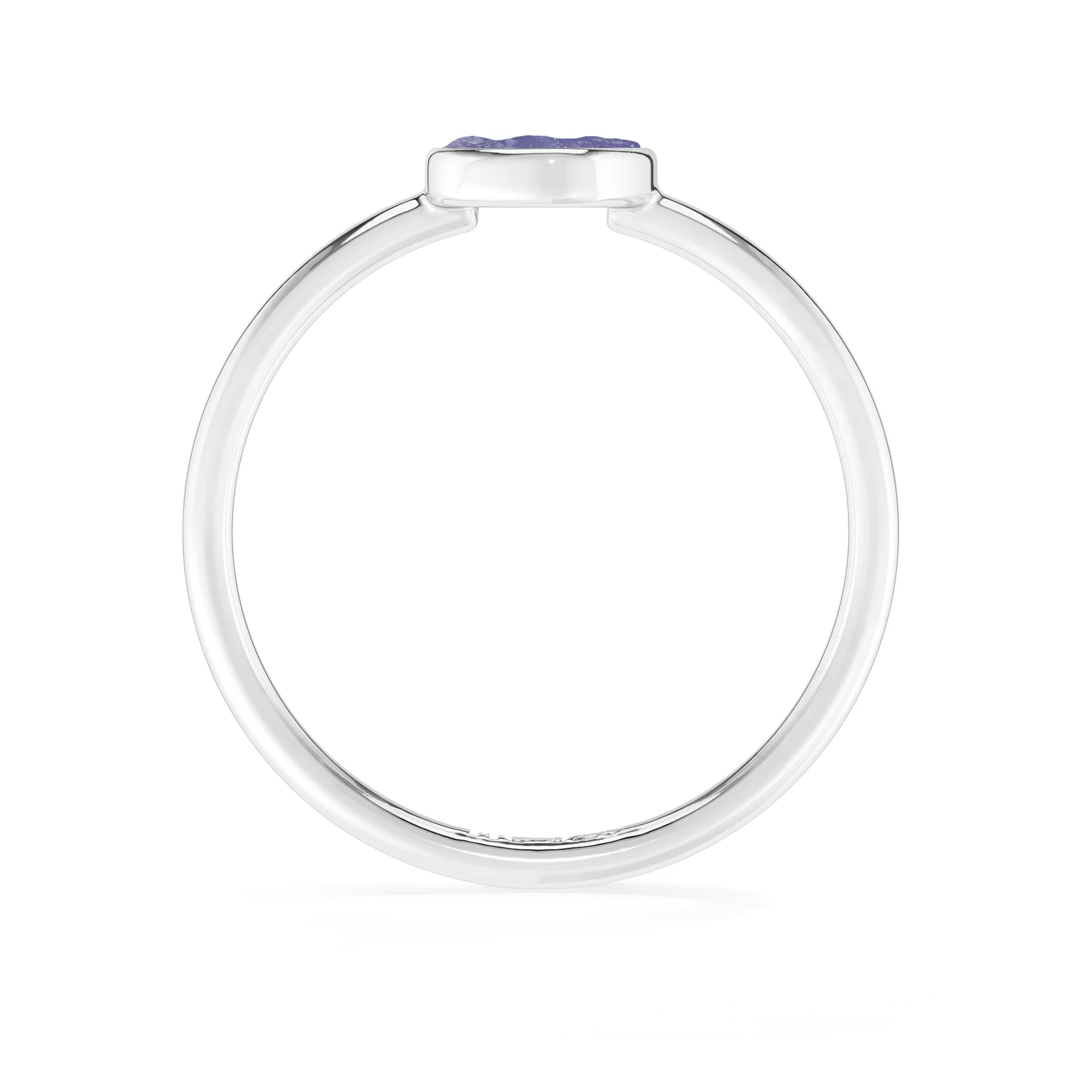 tanzanite stackable bezel-set ring