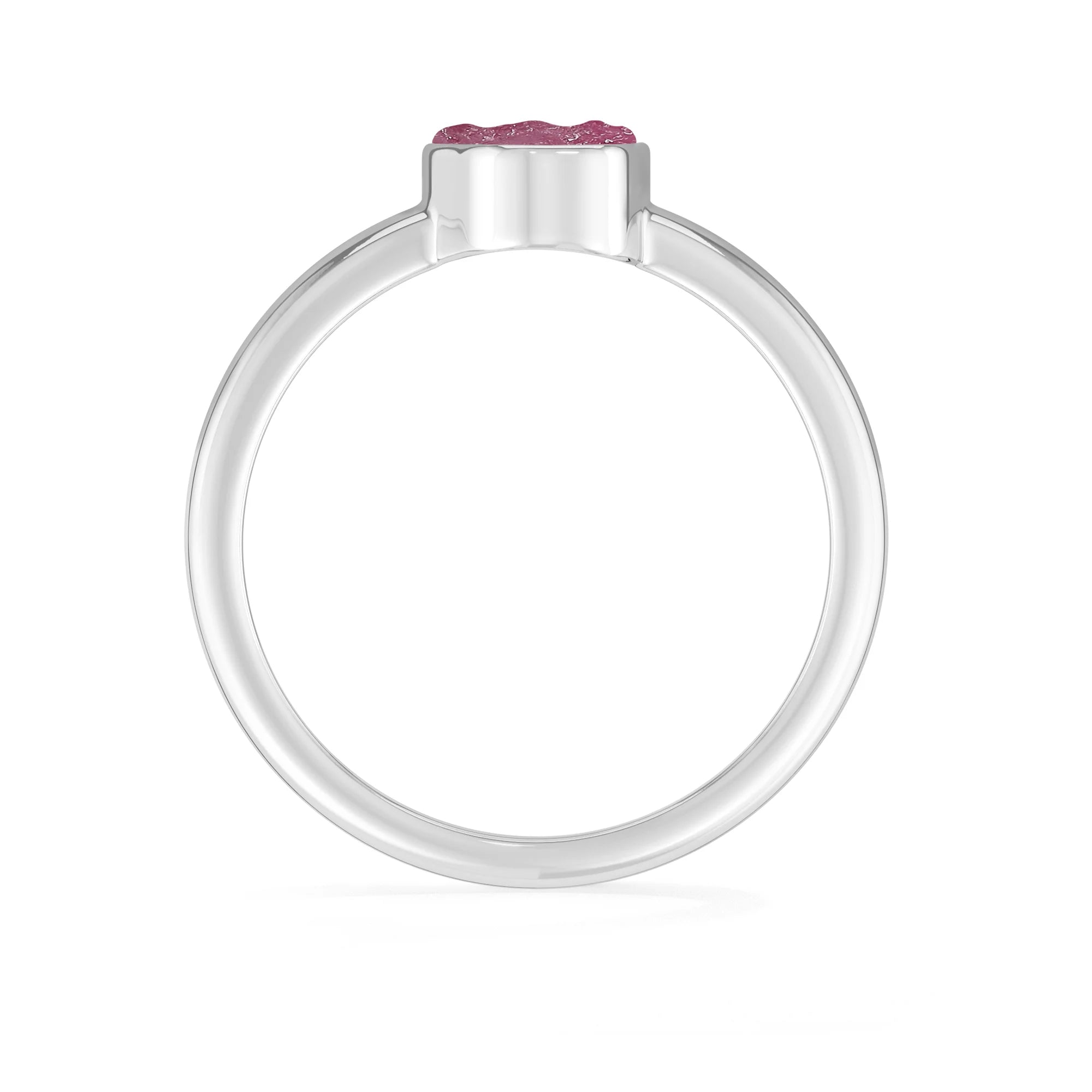 ruby bezel-set ring