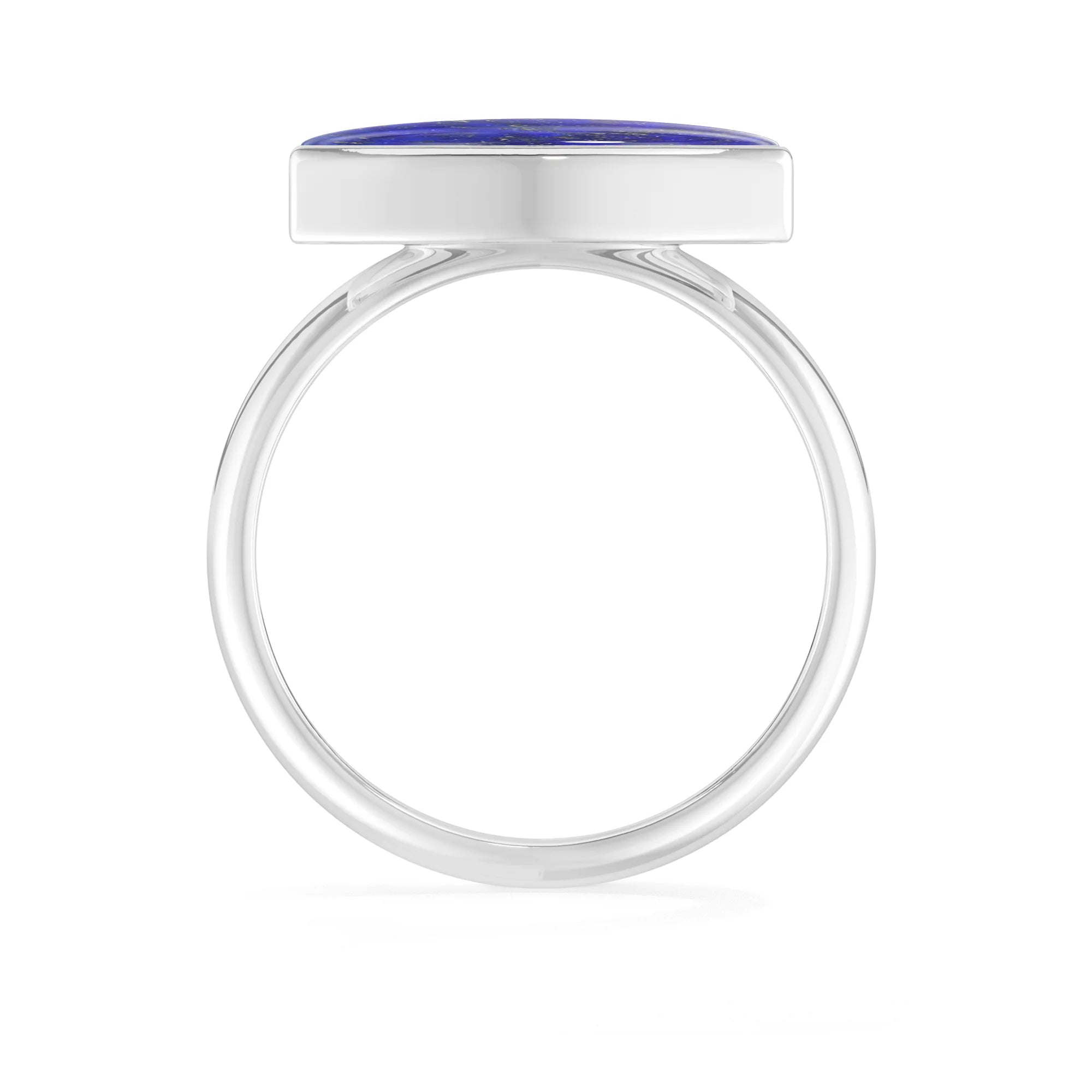 lapis-lazuli bezel-set ring