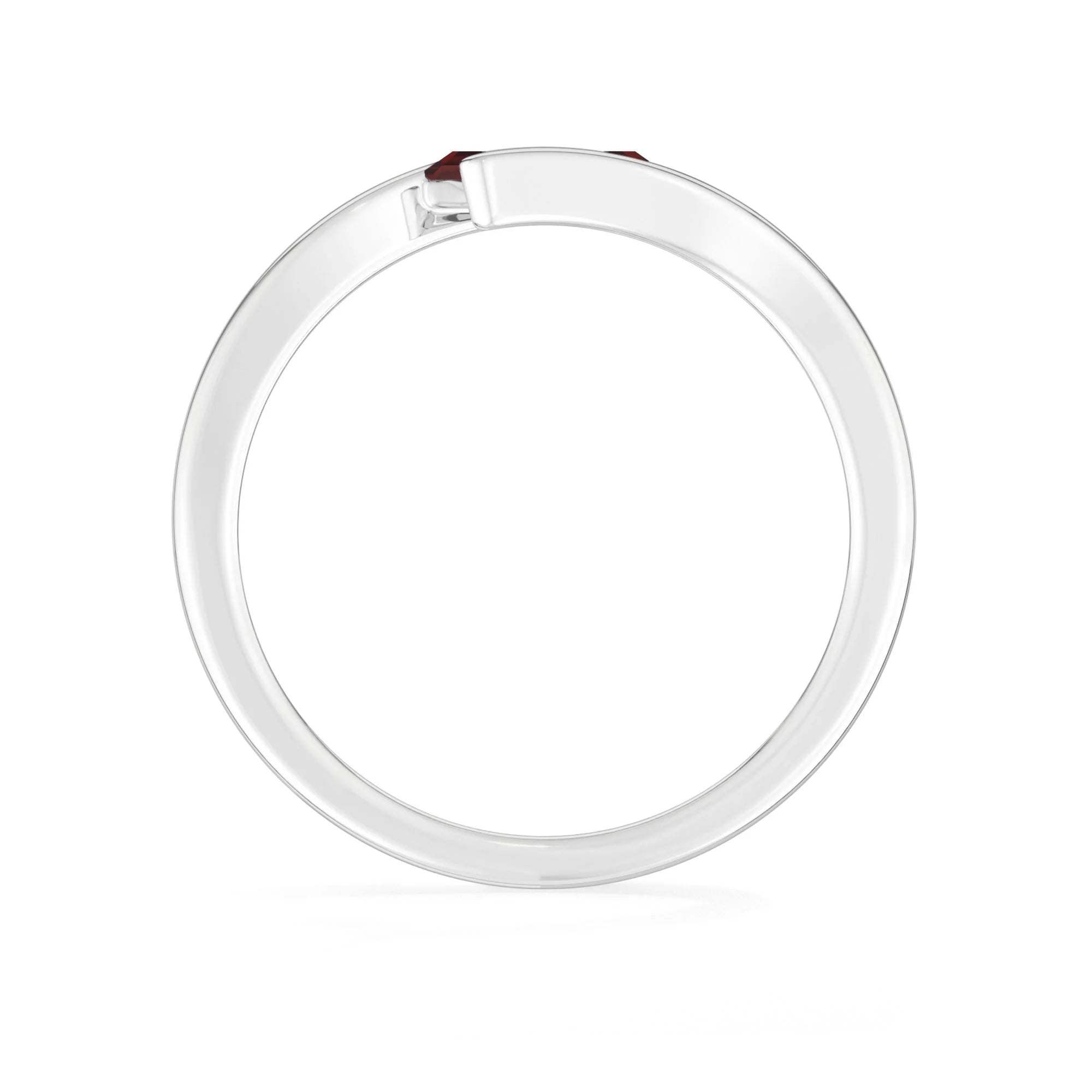 garnet bezel-set ring