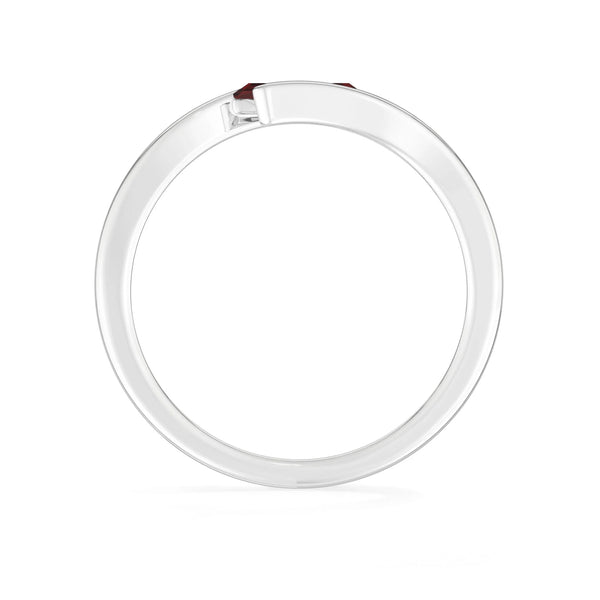 garnet bezel-set ring