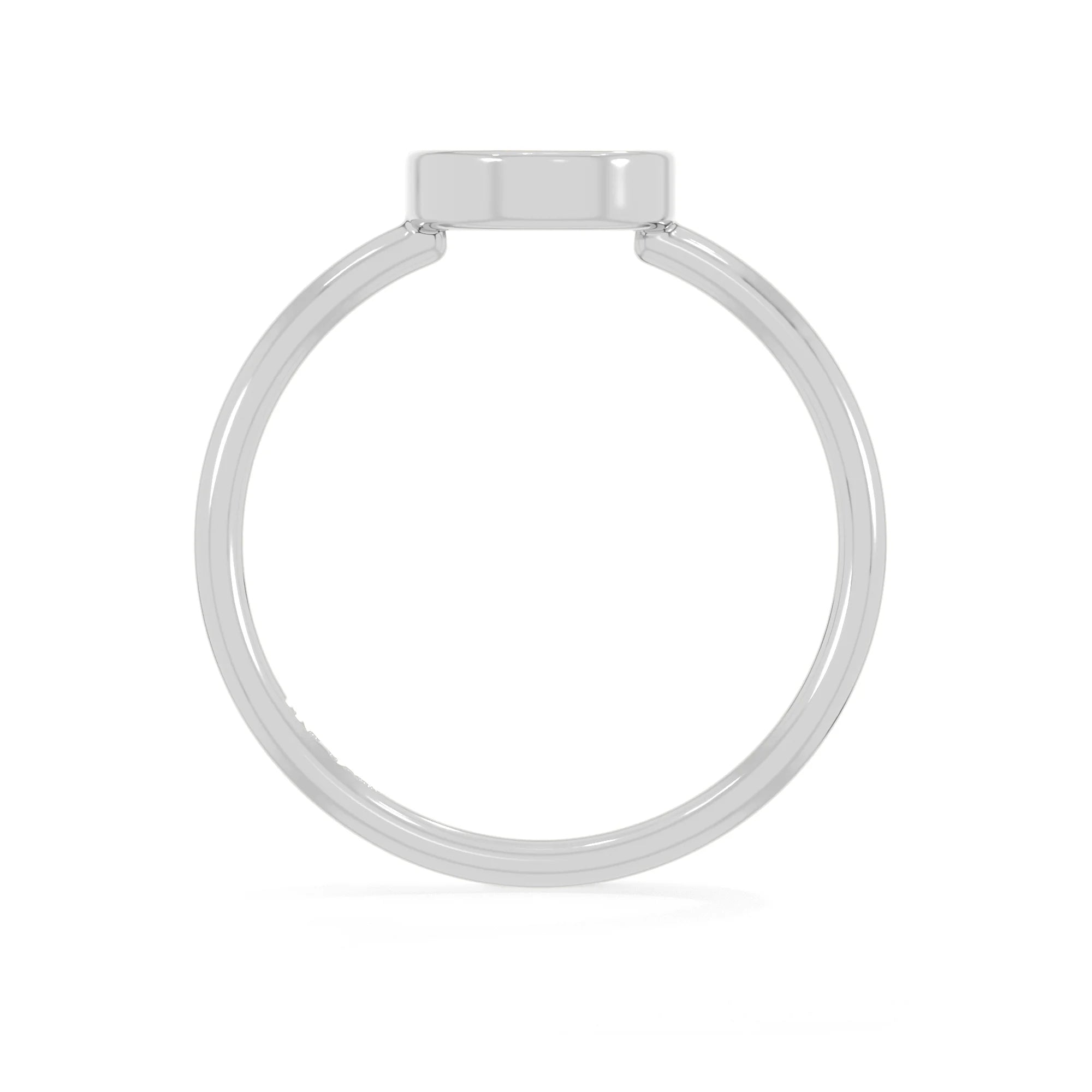 ammonite bezel-set ring