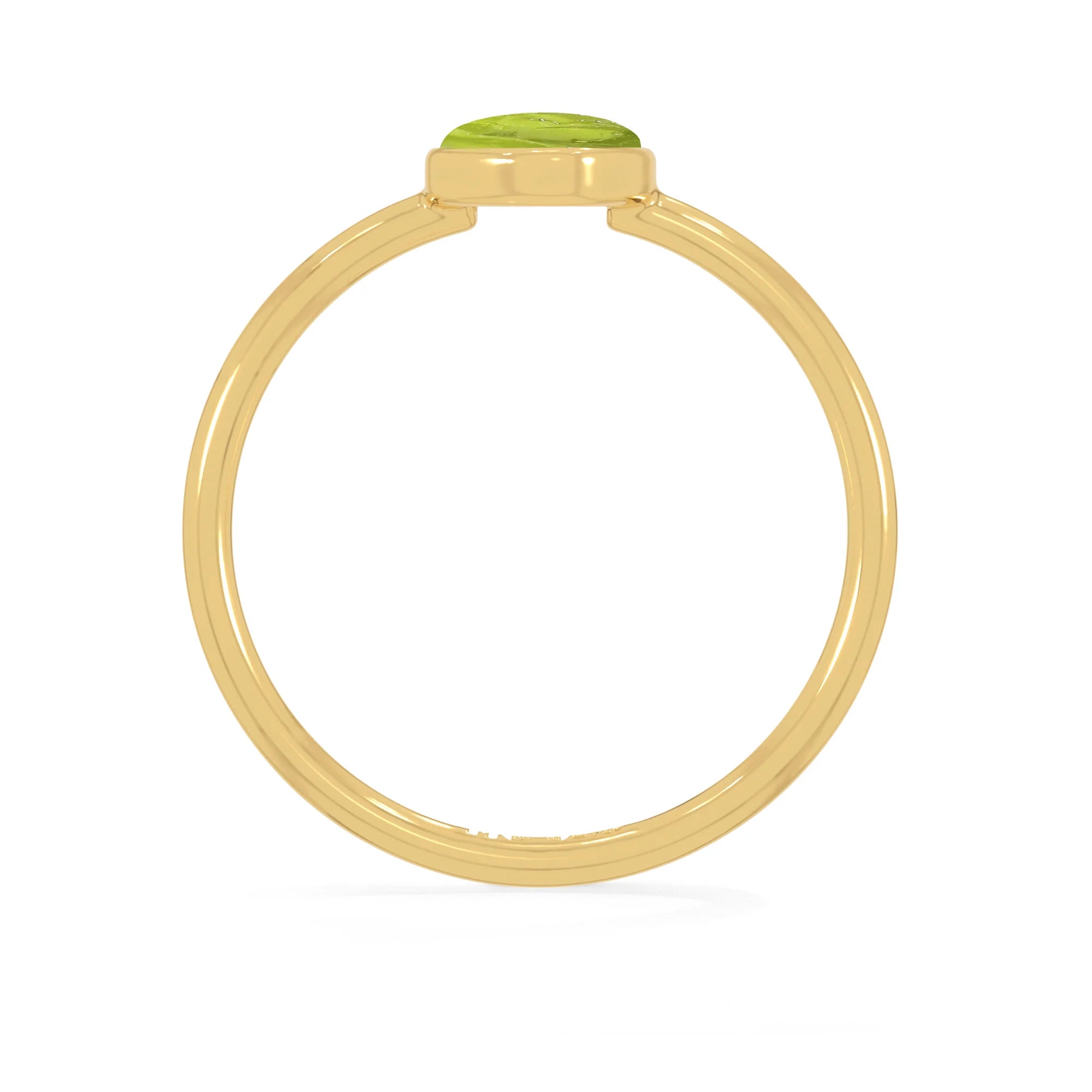 peridot stackable bezel-set ring