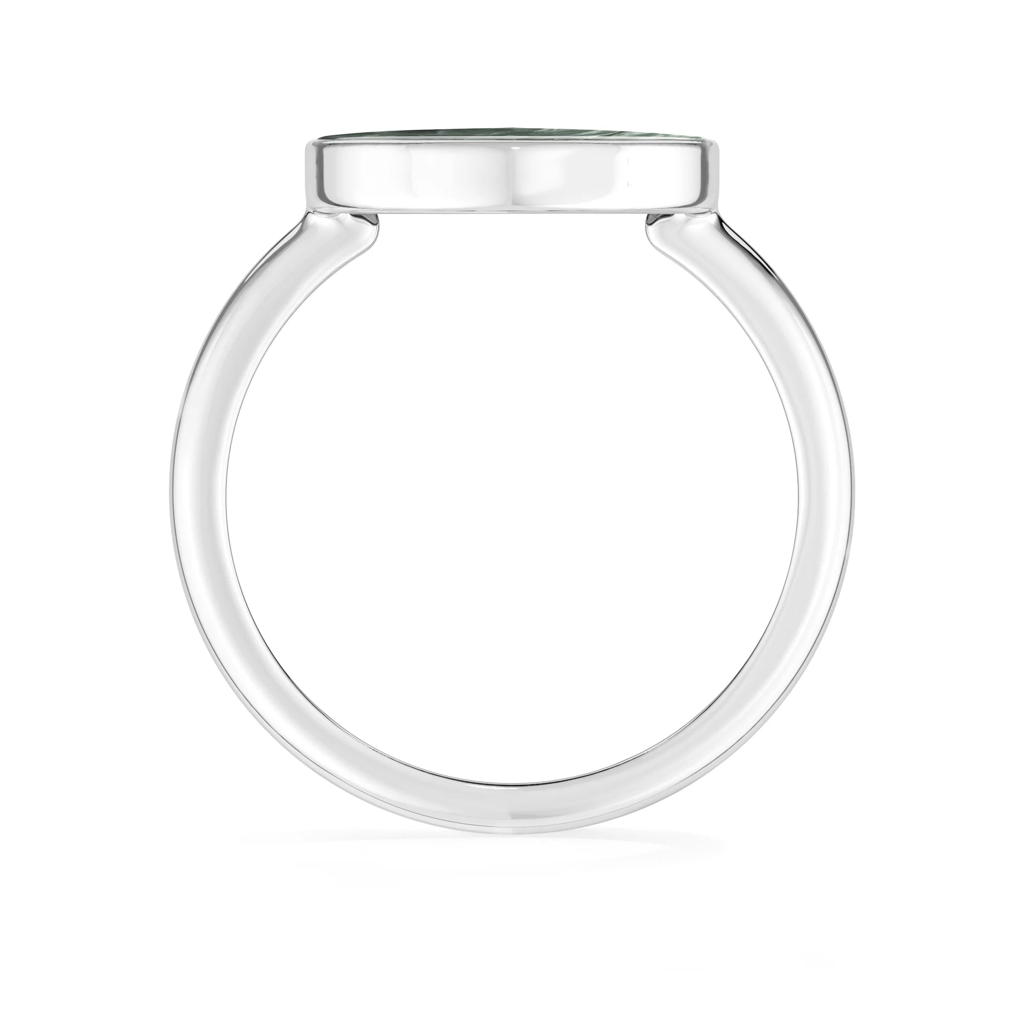 seraphinite bezel-set ring