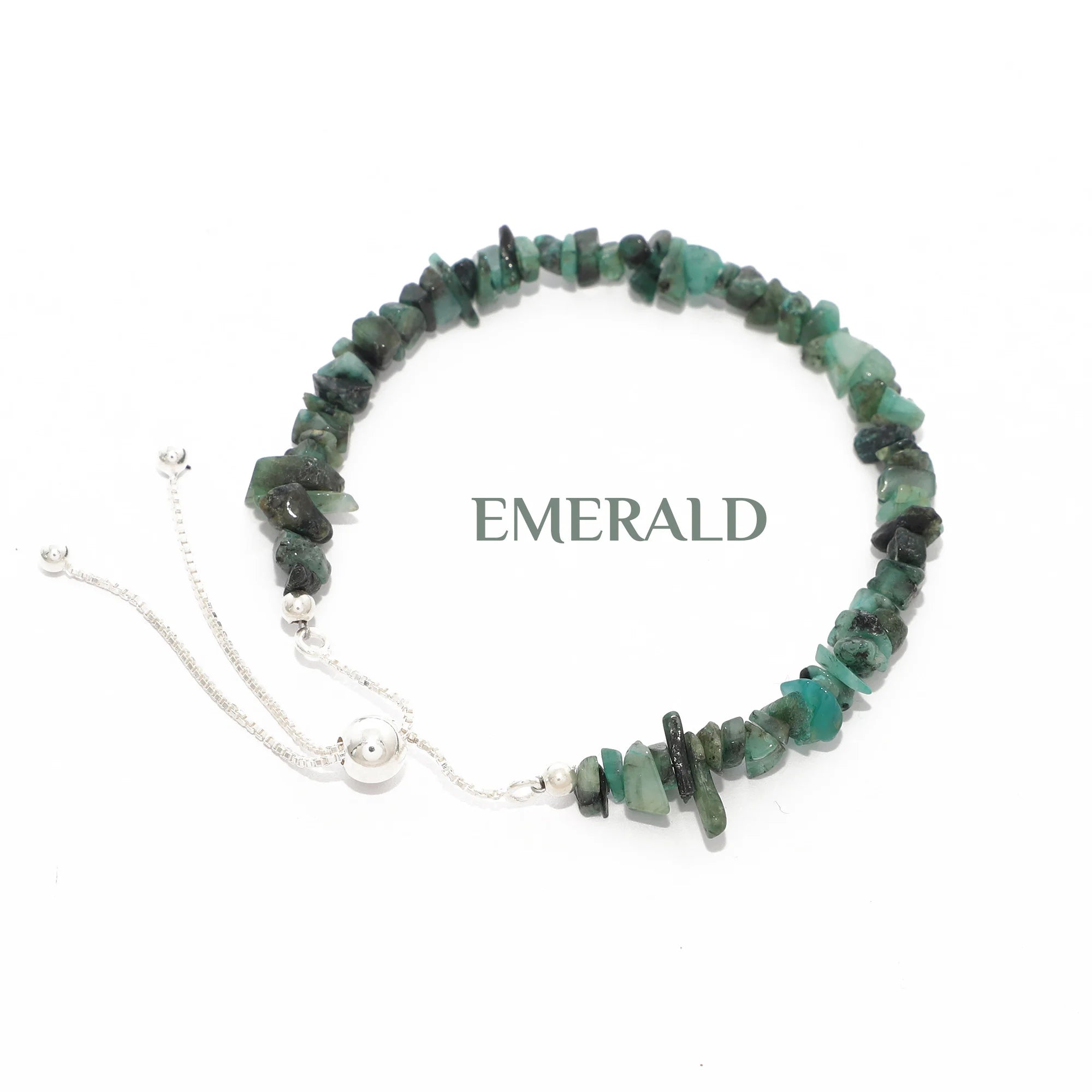 emerald rough bracelet