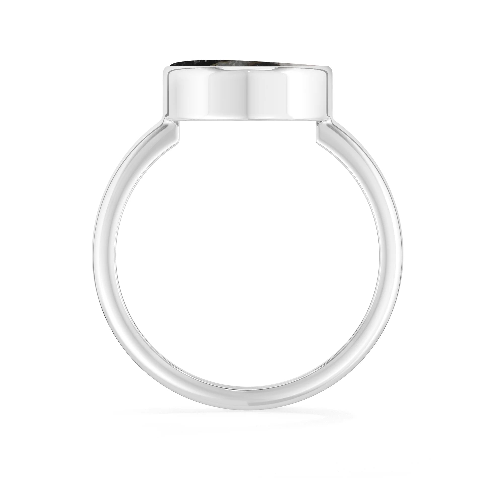 white-buffalo bezel-set ring