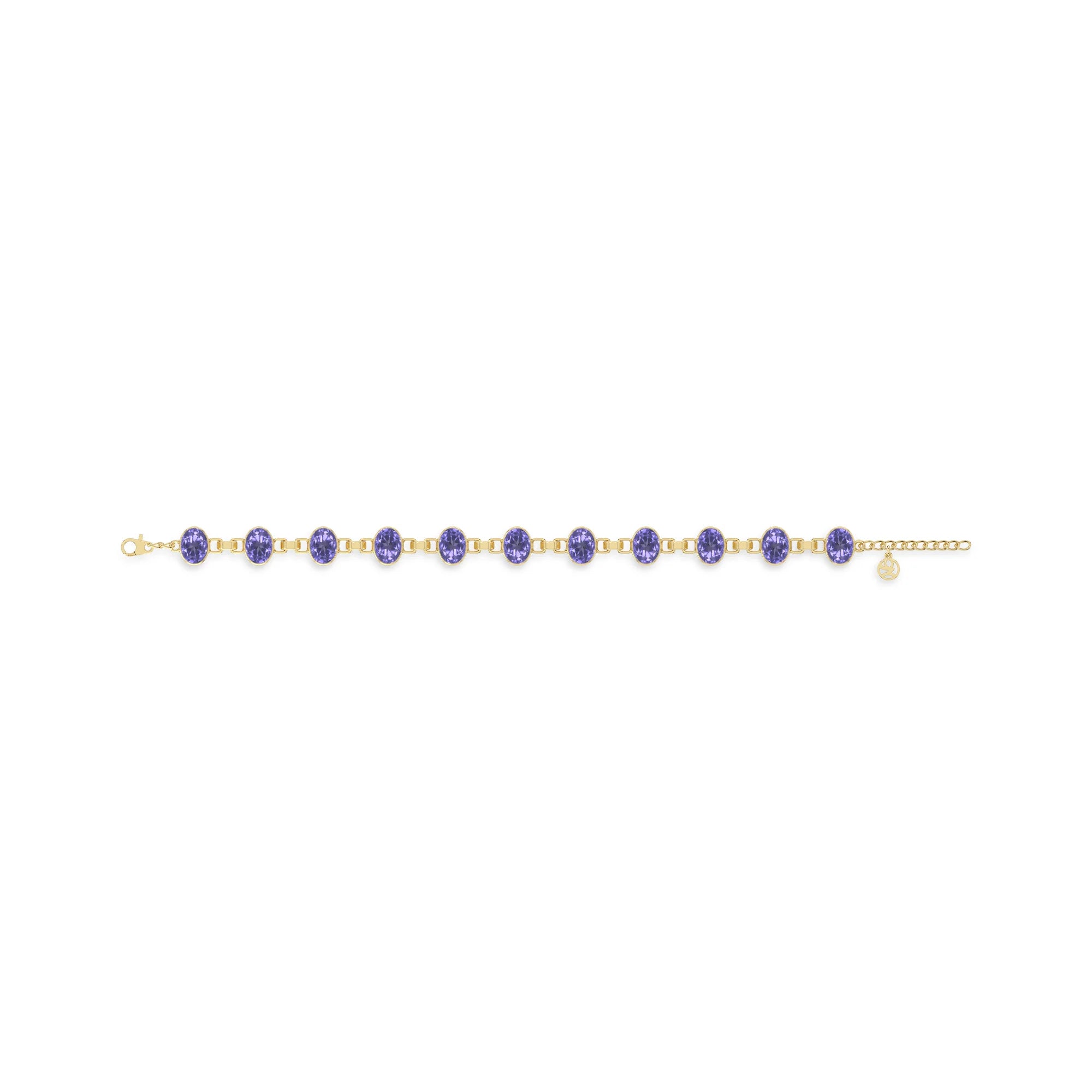 tanzanite chain bracelet