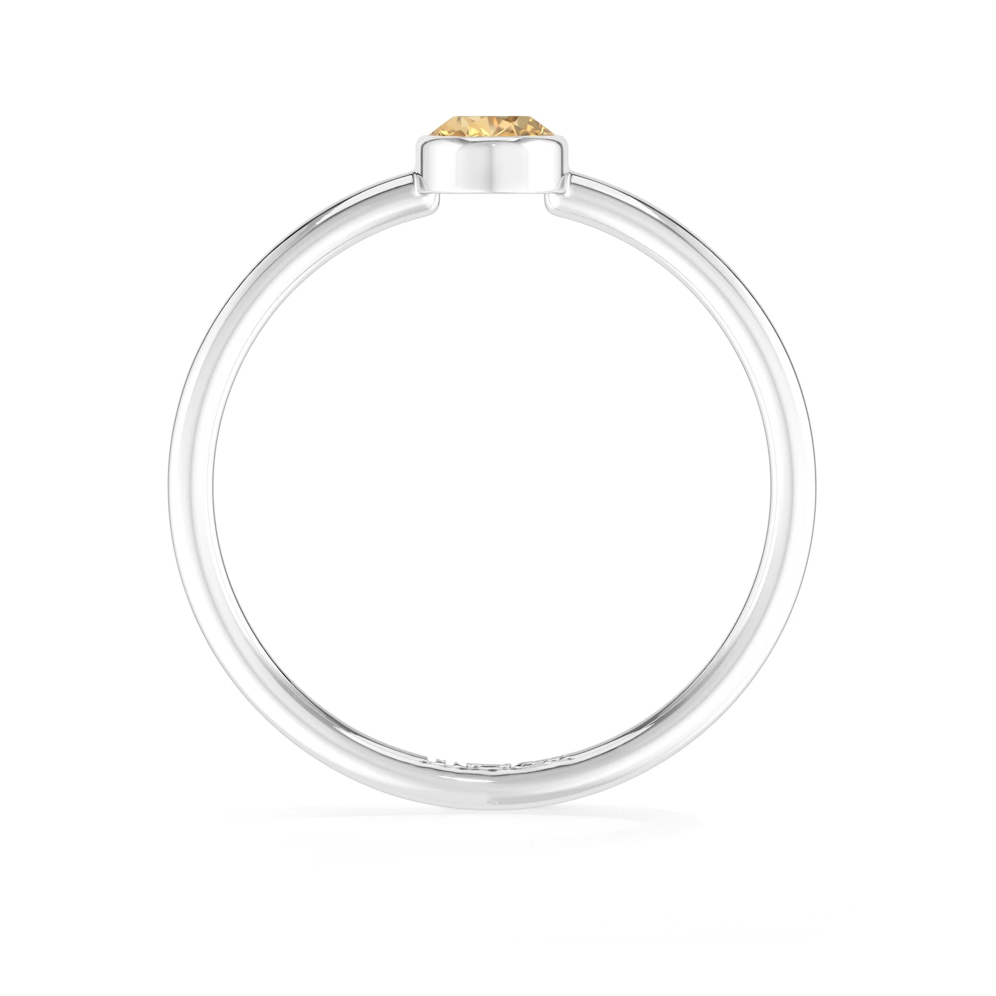 chrome Diopside stackable bezel-set ring