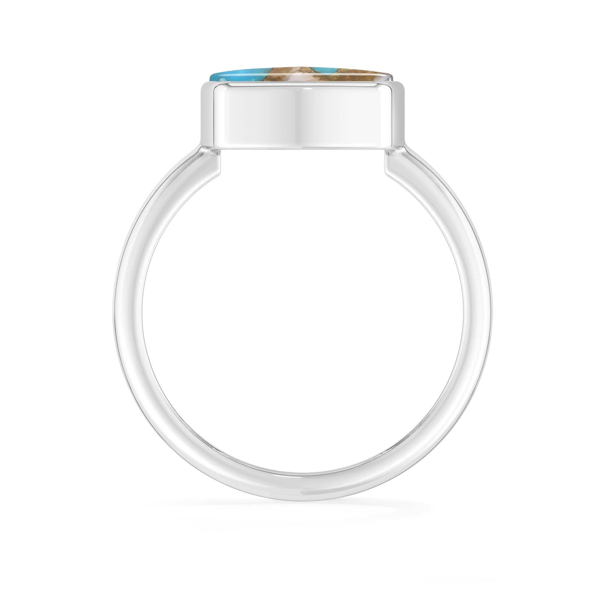 spiny-oyster-turquoise bezel-set ring