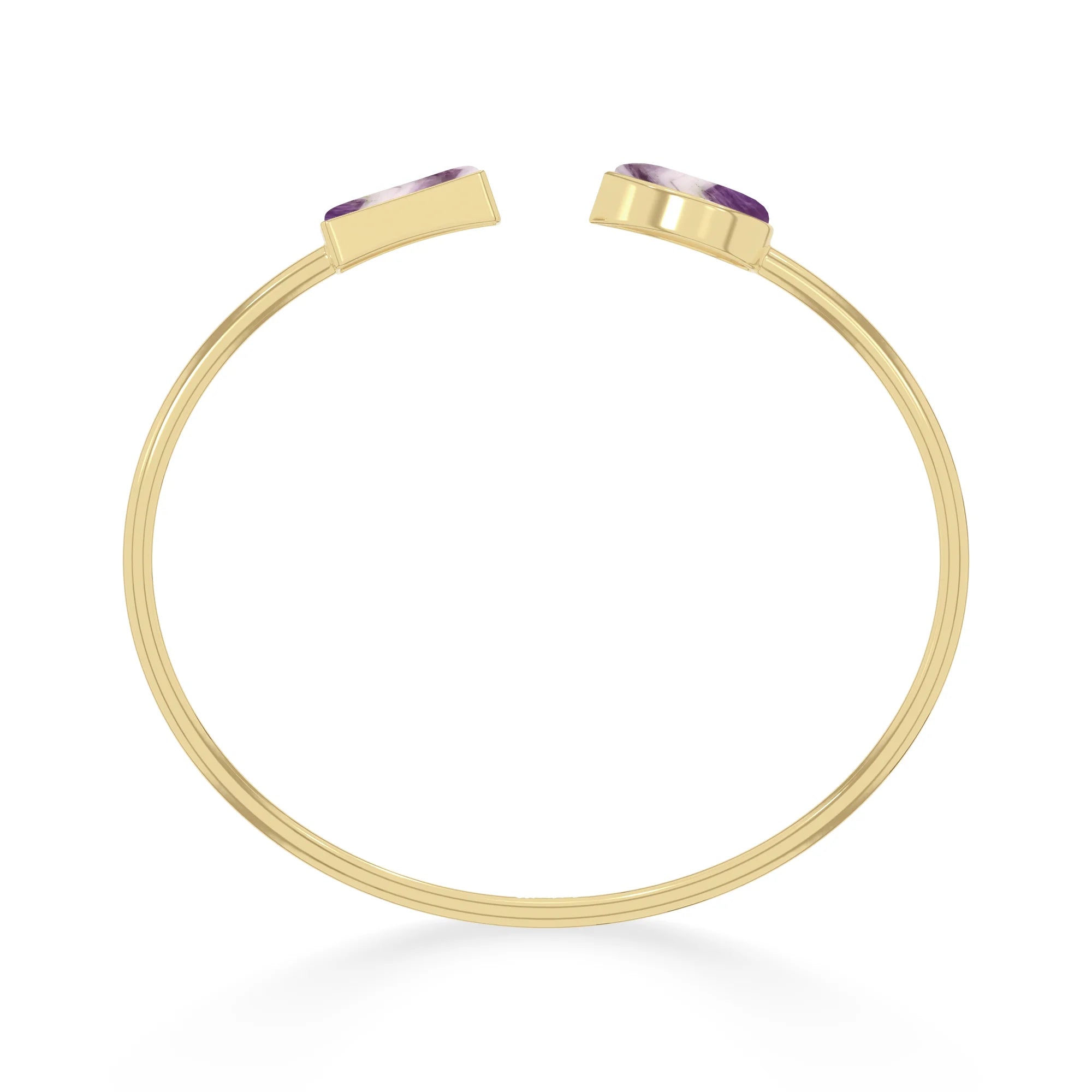 chevron amethyst cab bracelet