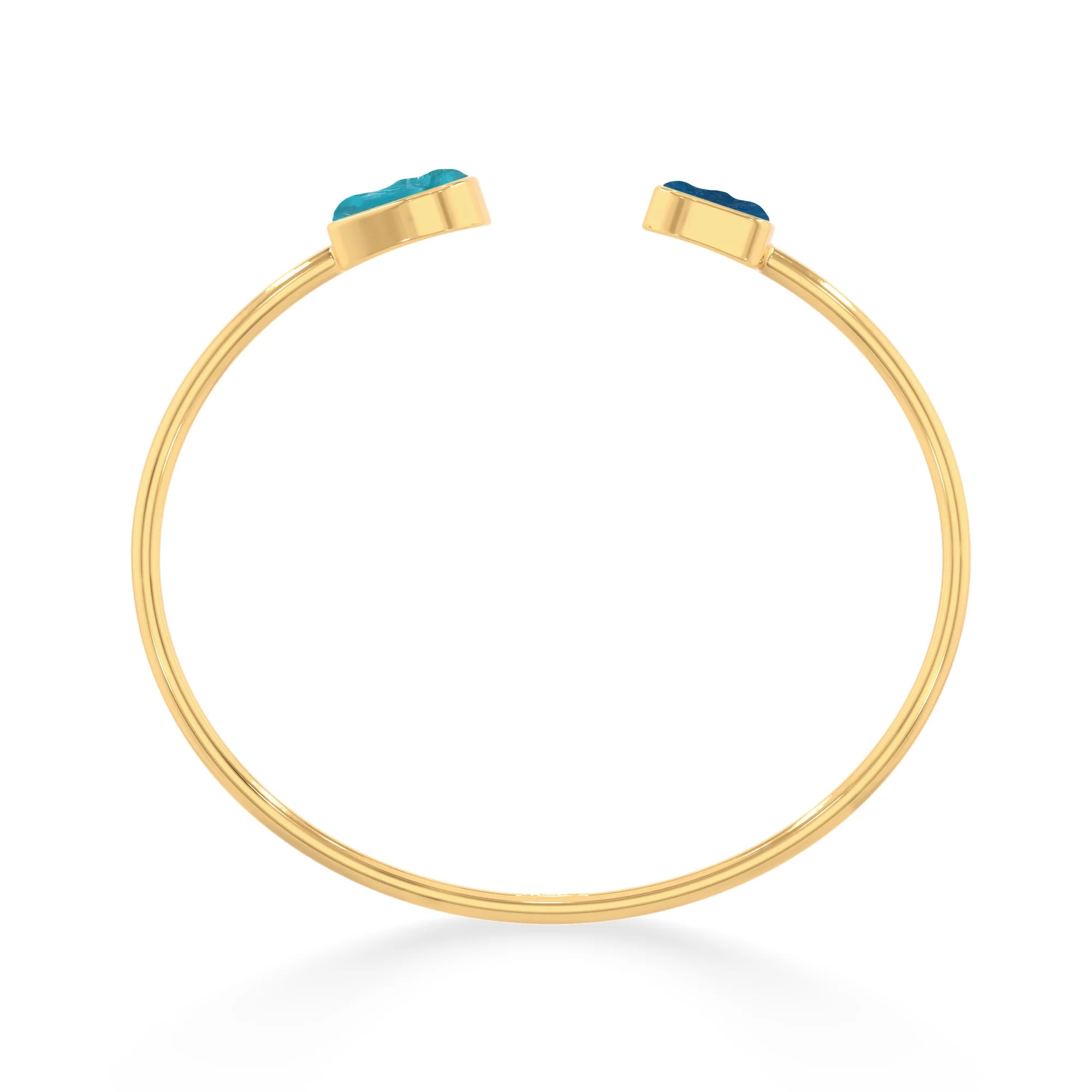 paraiba apatite with neon apatite twister bracelet