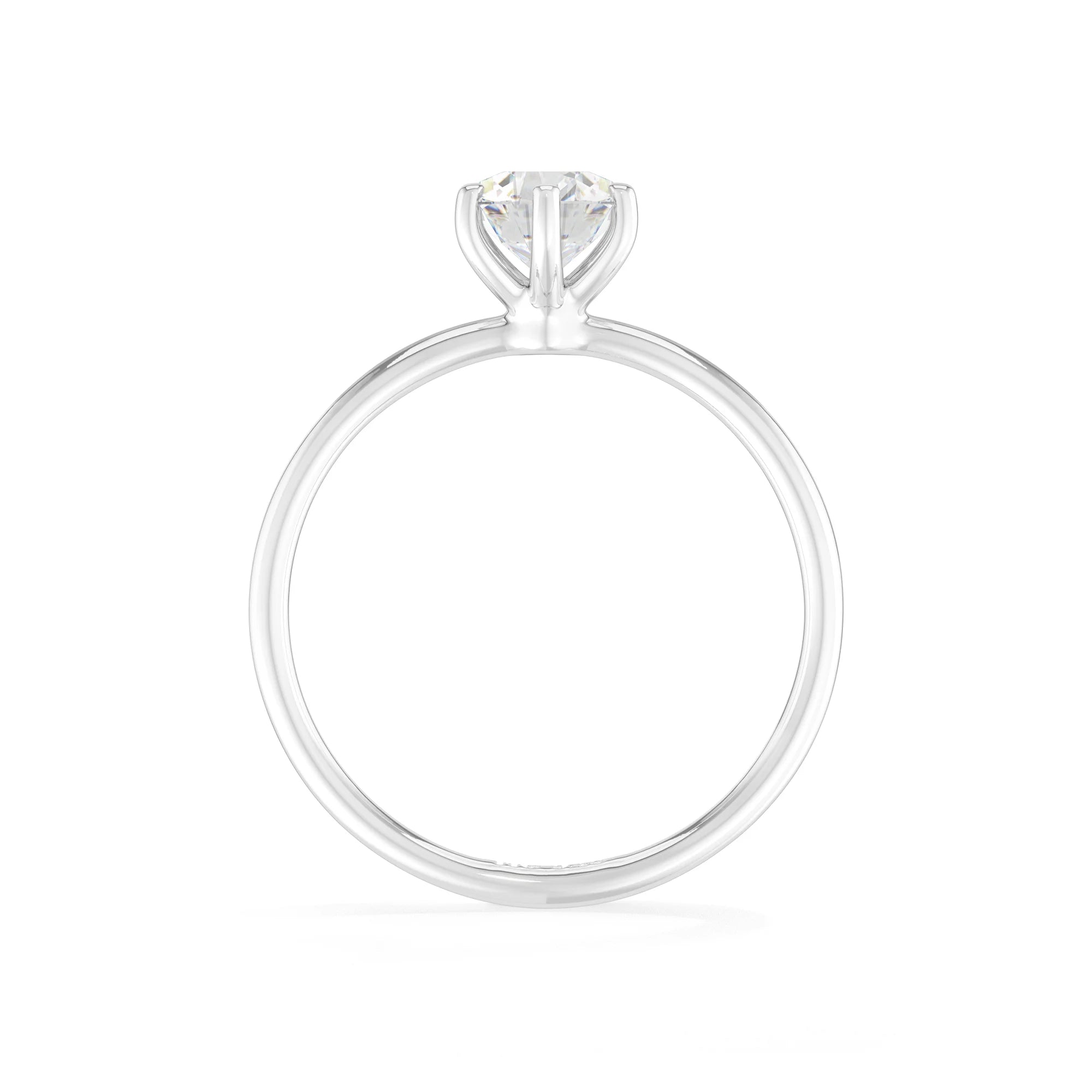 moissanite prong-set ring