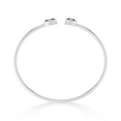green tourmaline cut bracelet