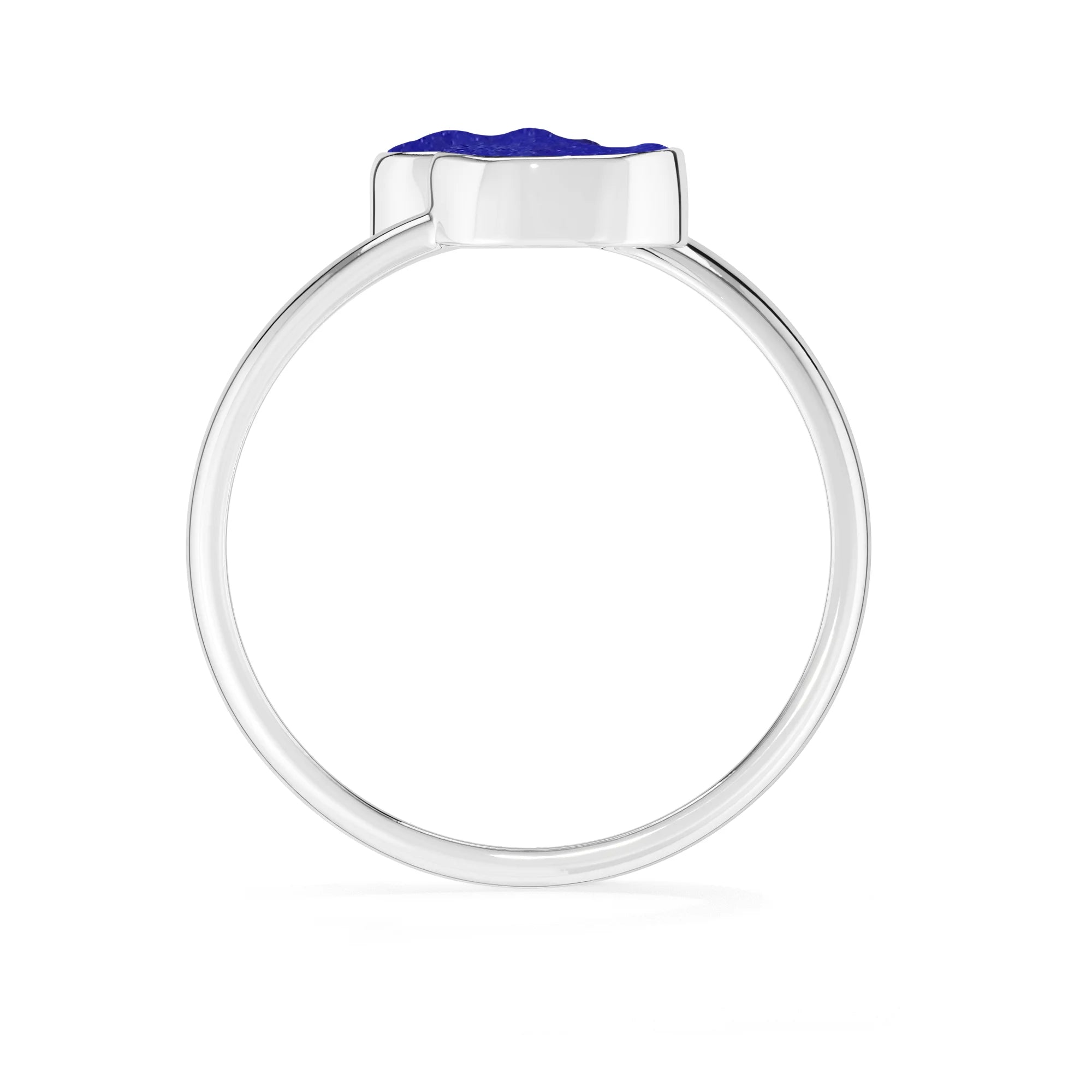 lapis lazuli stackable bezel-set ring