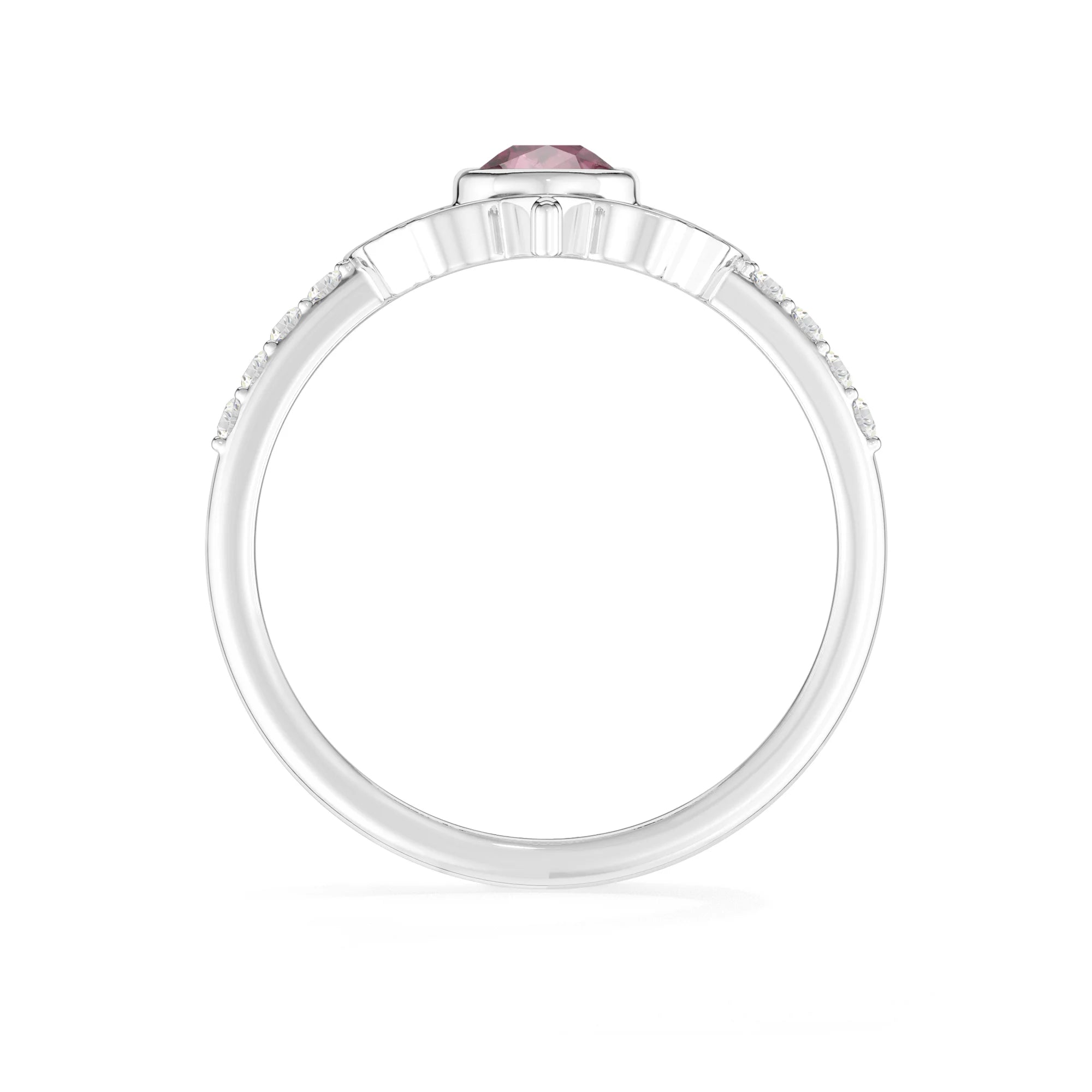 multi tourmaline bezel-set ring