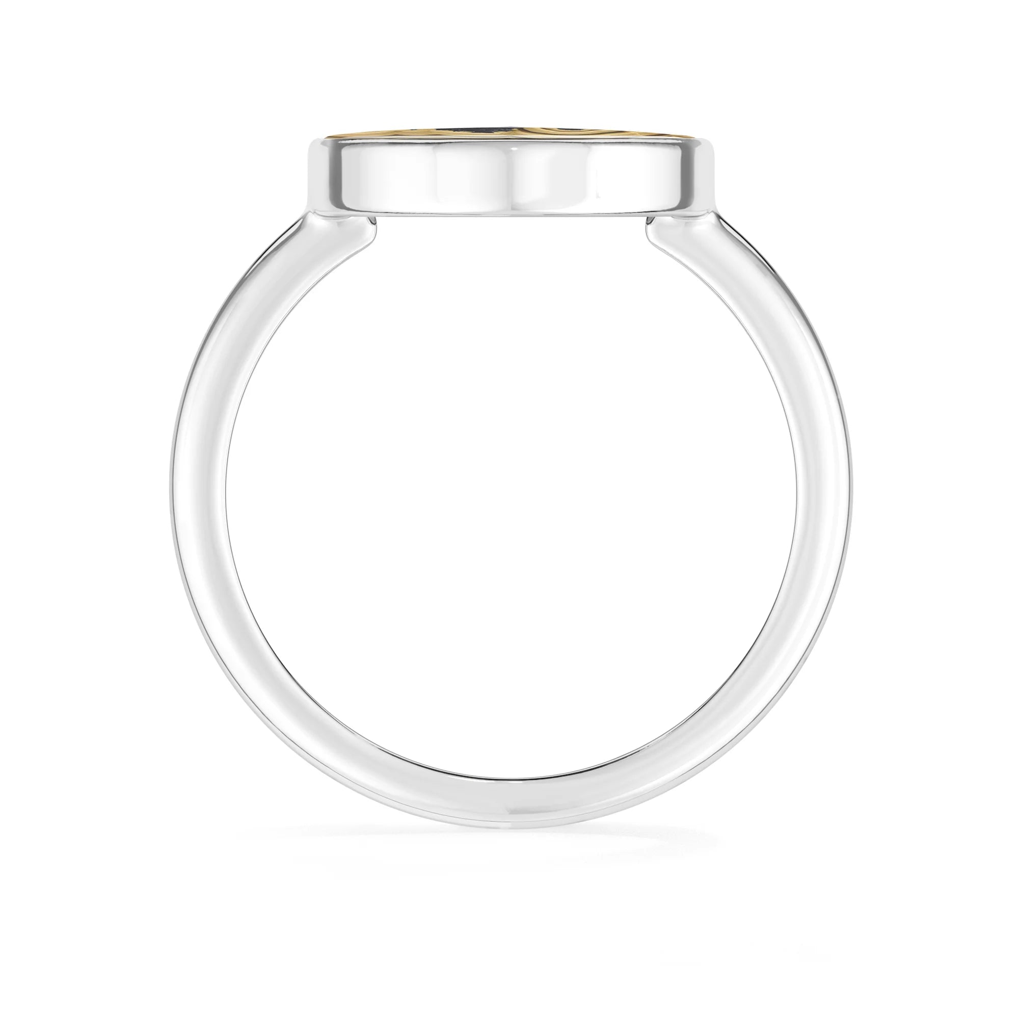 schalenblende bezel-set ring