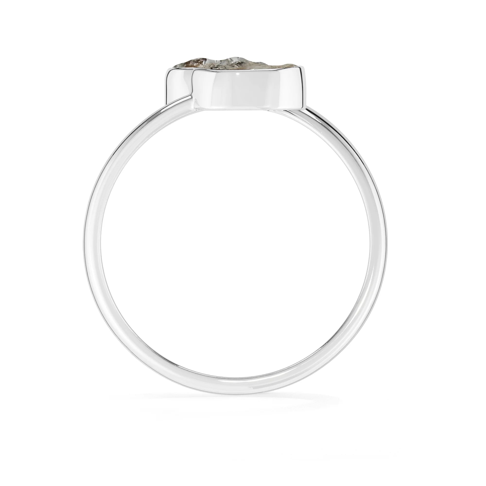 petroleum quartz stackable bezel-set ring