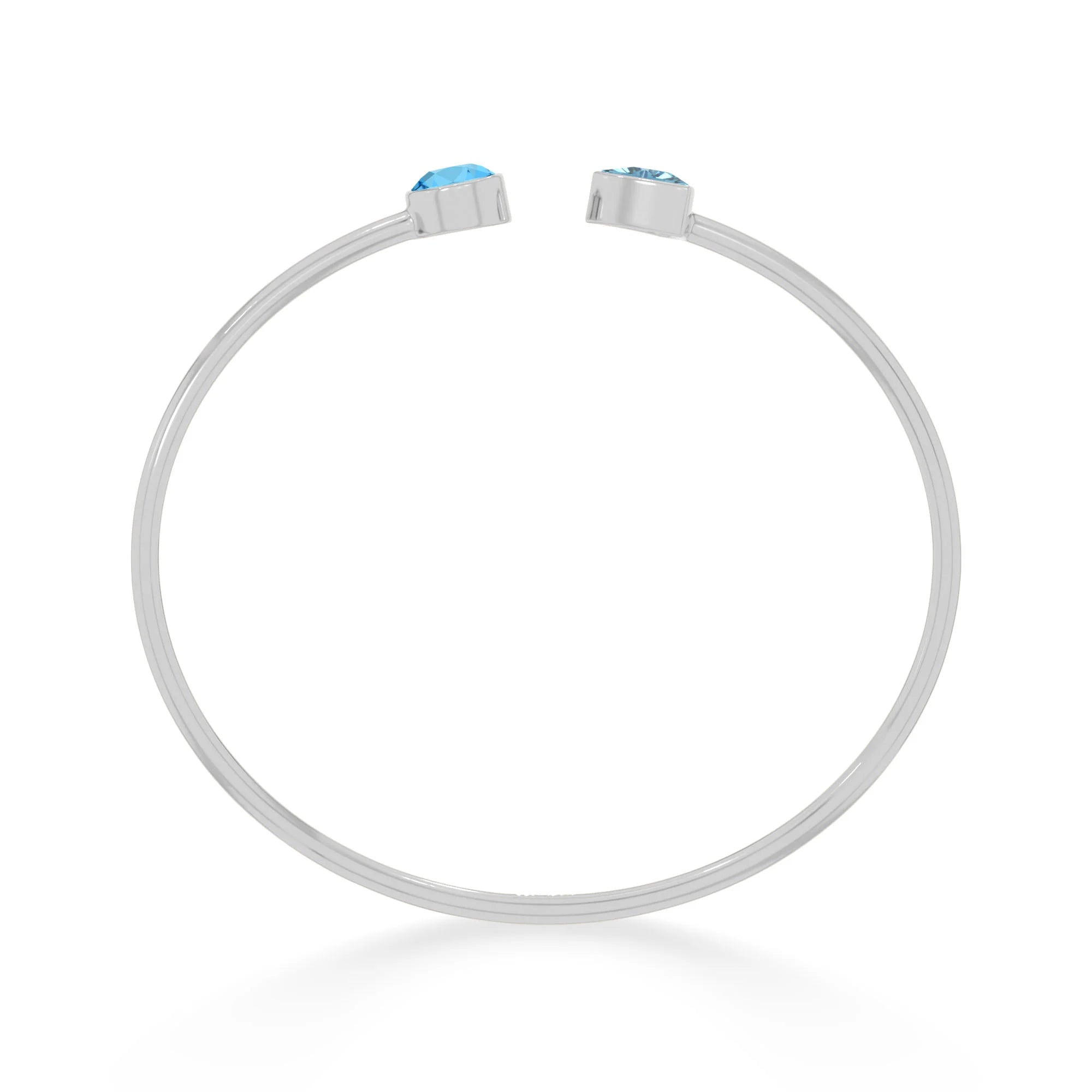 swiss blue topaz cut bracelet