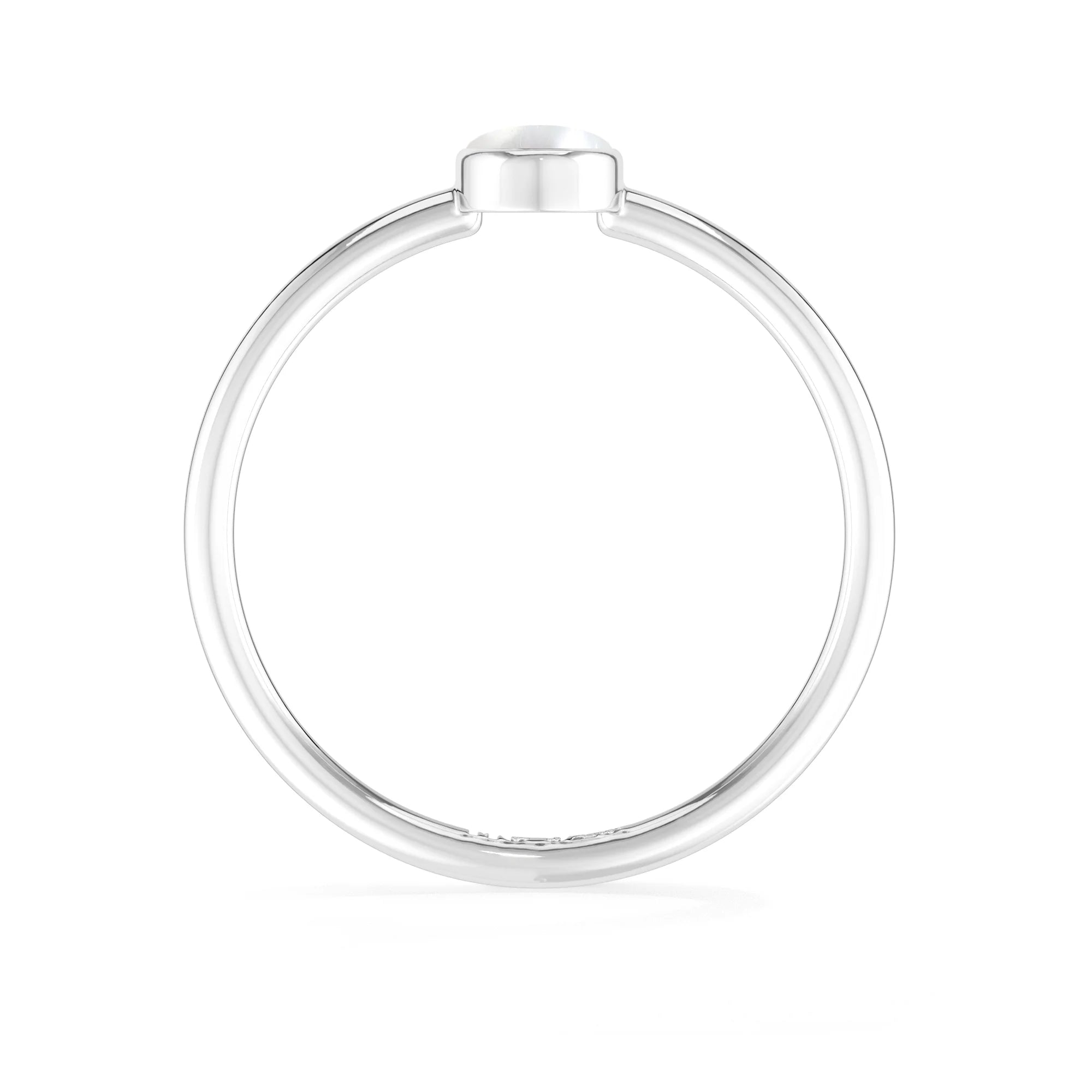 pearl bezel-set ring