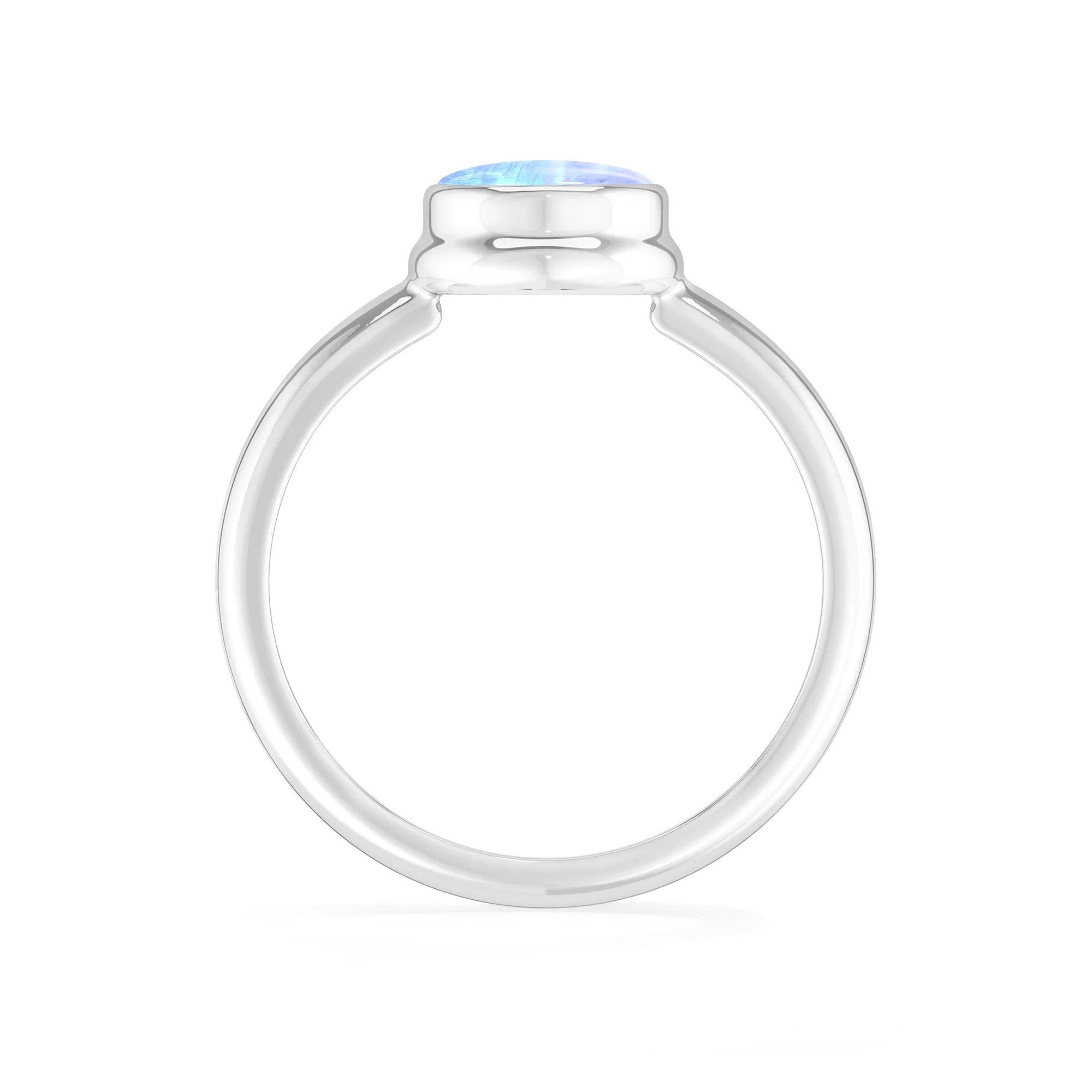 purple-moonstone bezel-set ring