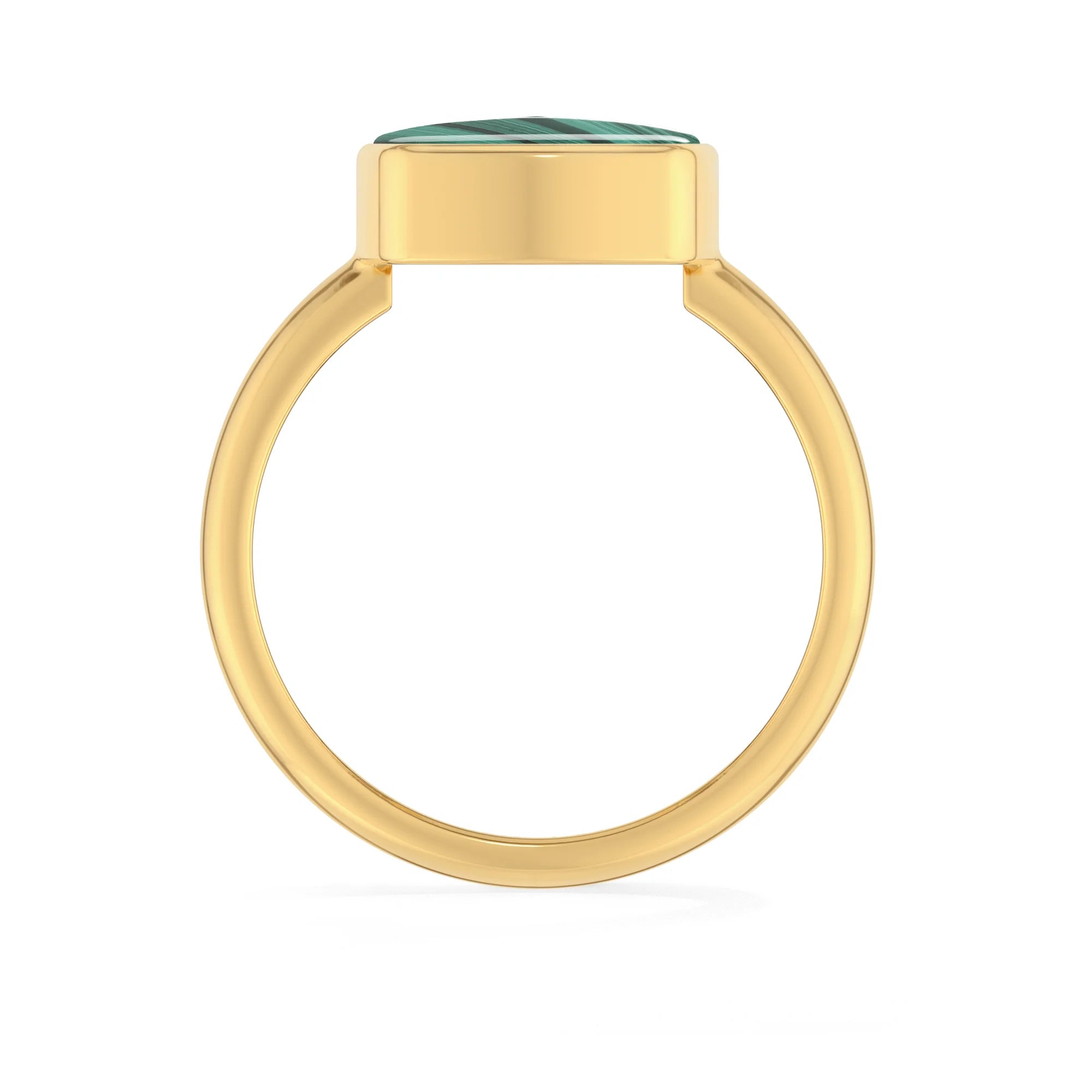 malachite bezel-set ring