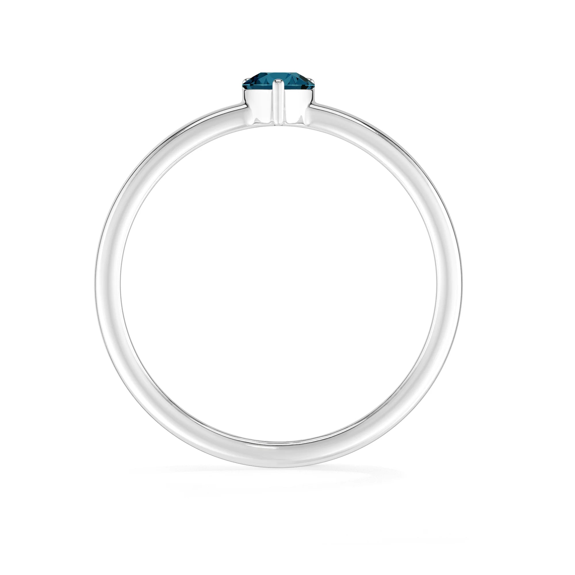 london blue topaz stackable prong-set ring