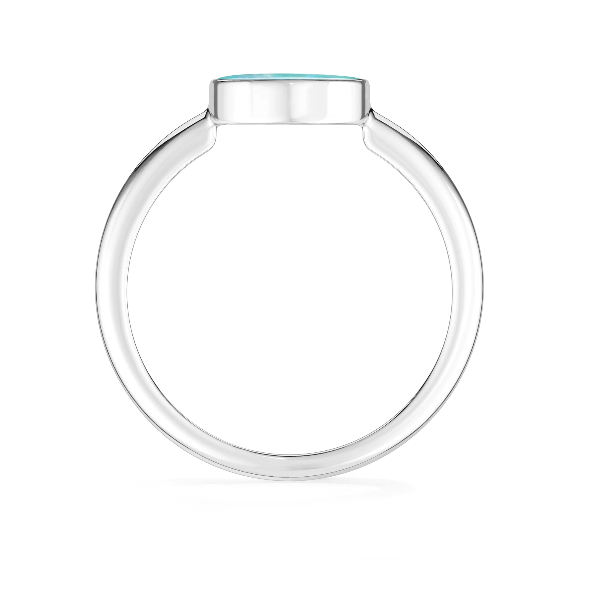 red green-moonstone bezel-set ring