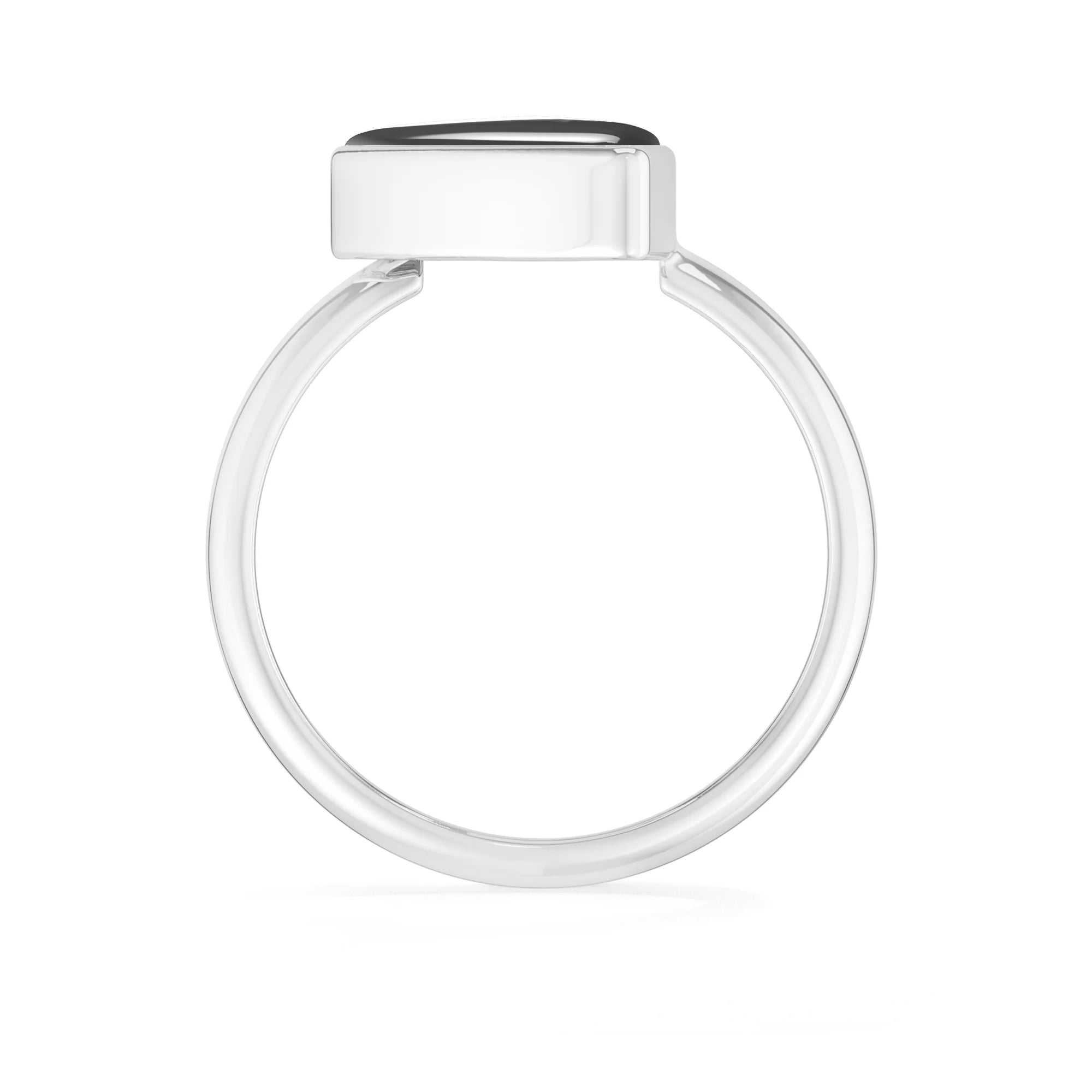 shungite bezel-set ring