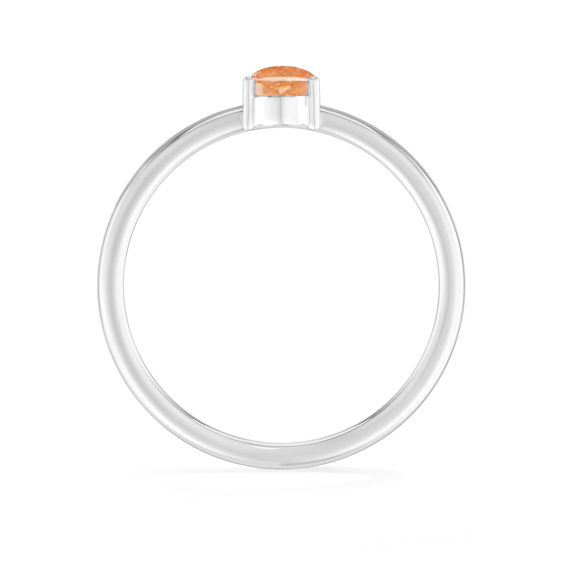 smoky quartz stackable prong-set ring