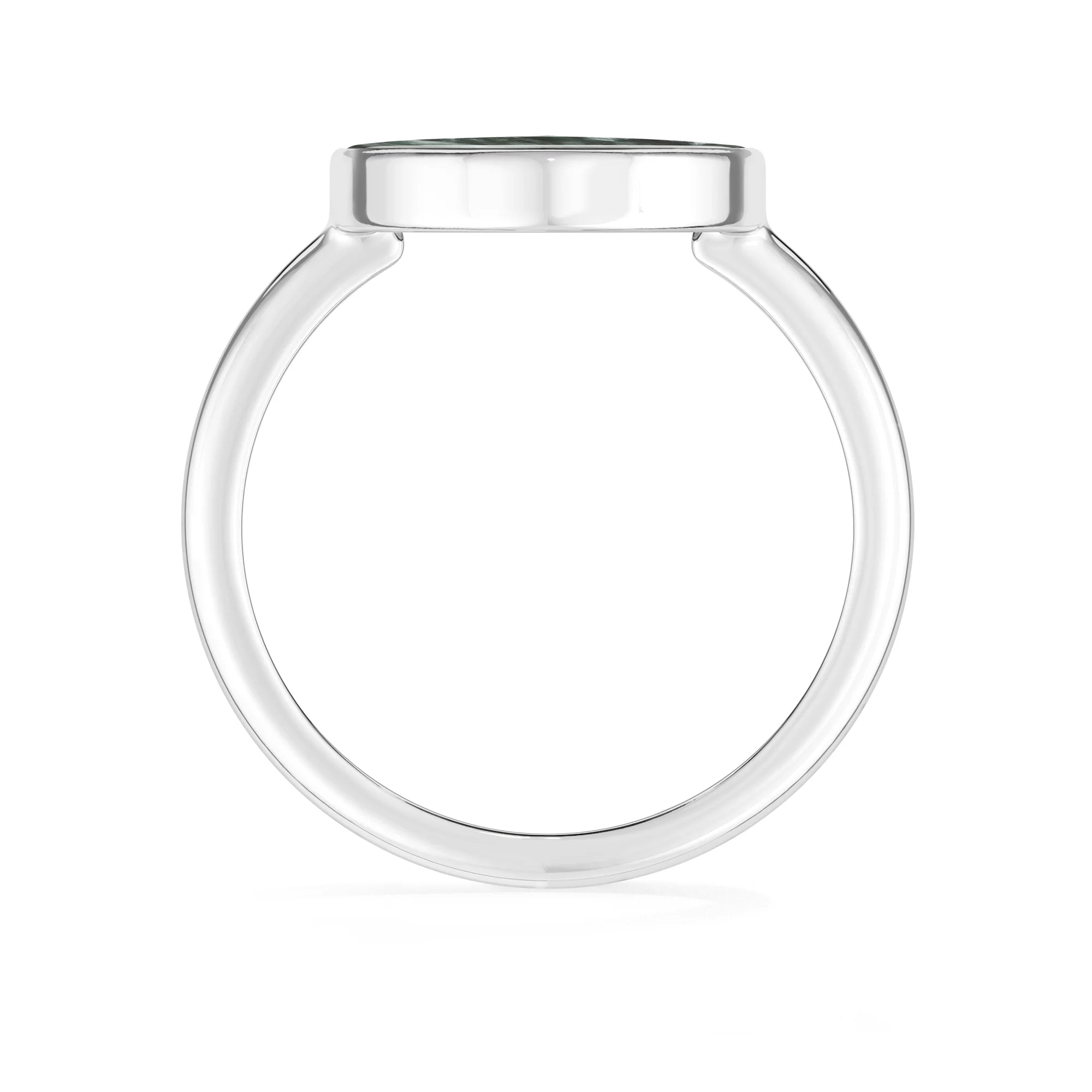 seraphinite bezel-set ring