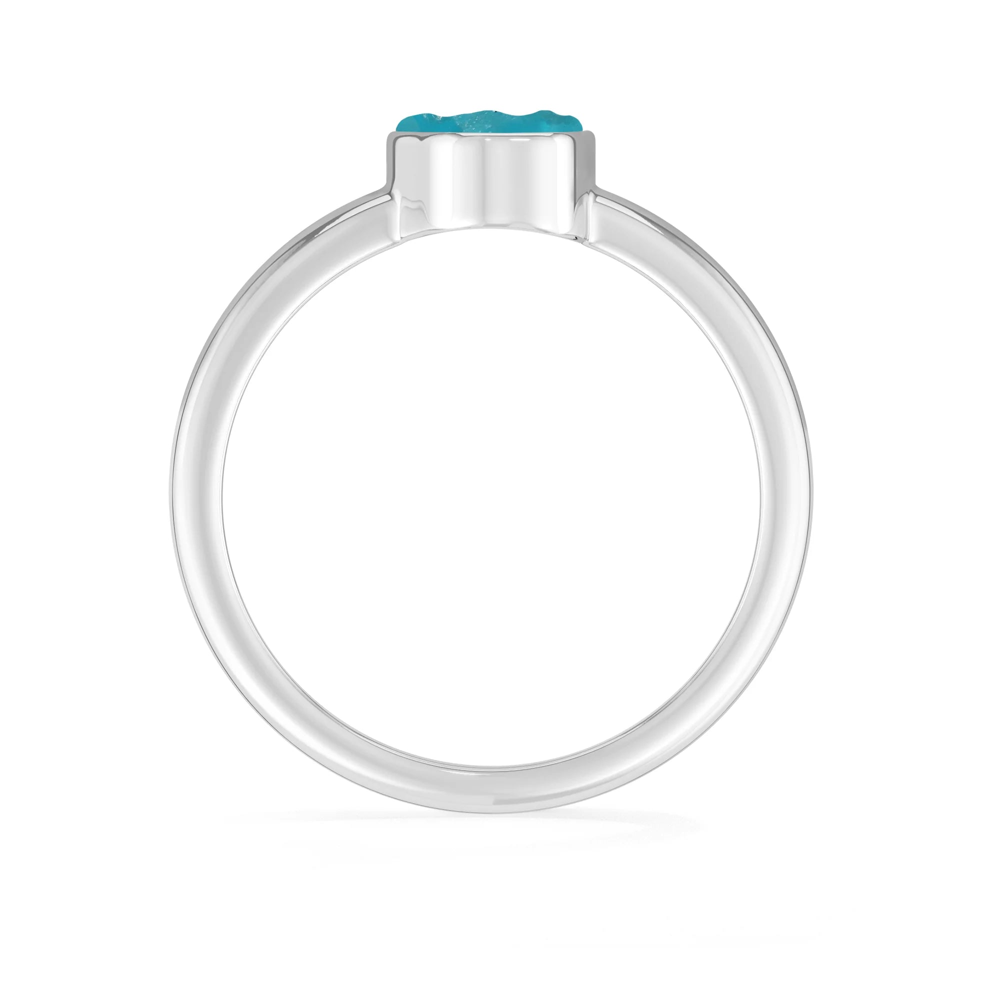 paraiba apatite bezel-set ring