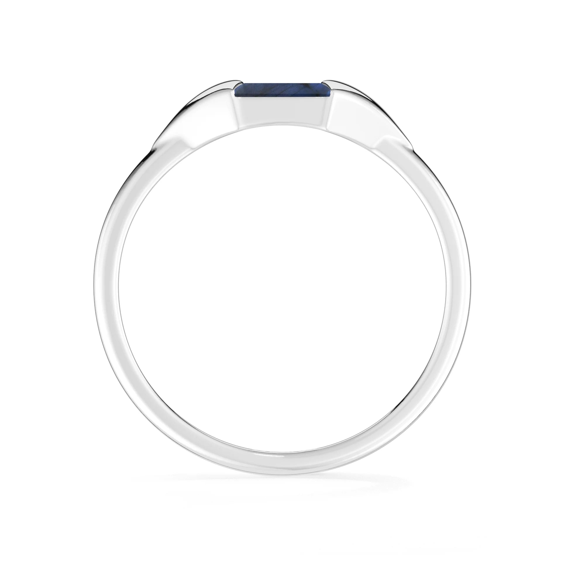 labradorite stackable bezel-set ring